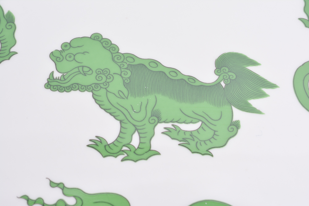 Wedgwood "Chinese Tigers" Teapot and Oval Platters