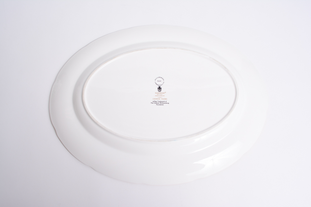 Wedgwood "Chinese Tigers" Teapot and Oval Platters
