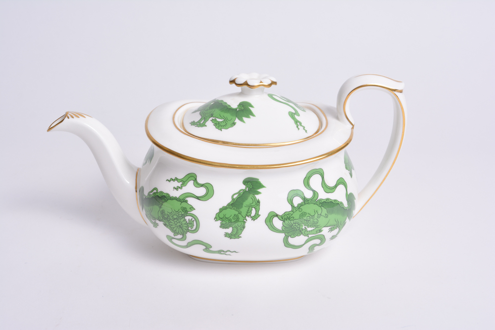 Wedgwood "Chinese Tigers" Teapot and Oval Platters