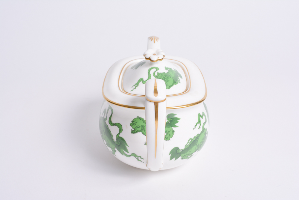 Wedgwood "Chinese Tigers" Teapot and Oval Platters