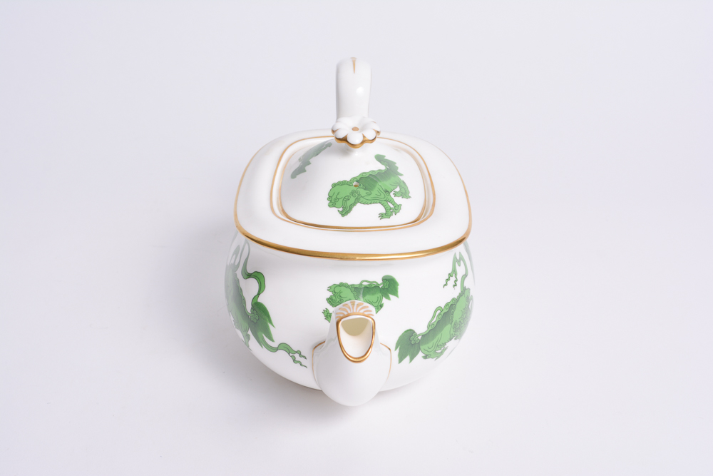 Wedgwood "Chinese Tigers" Teapot and Oval Platters