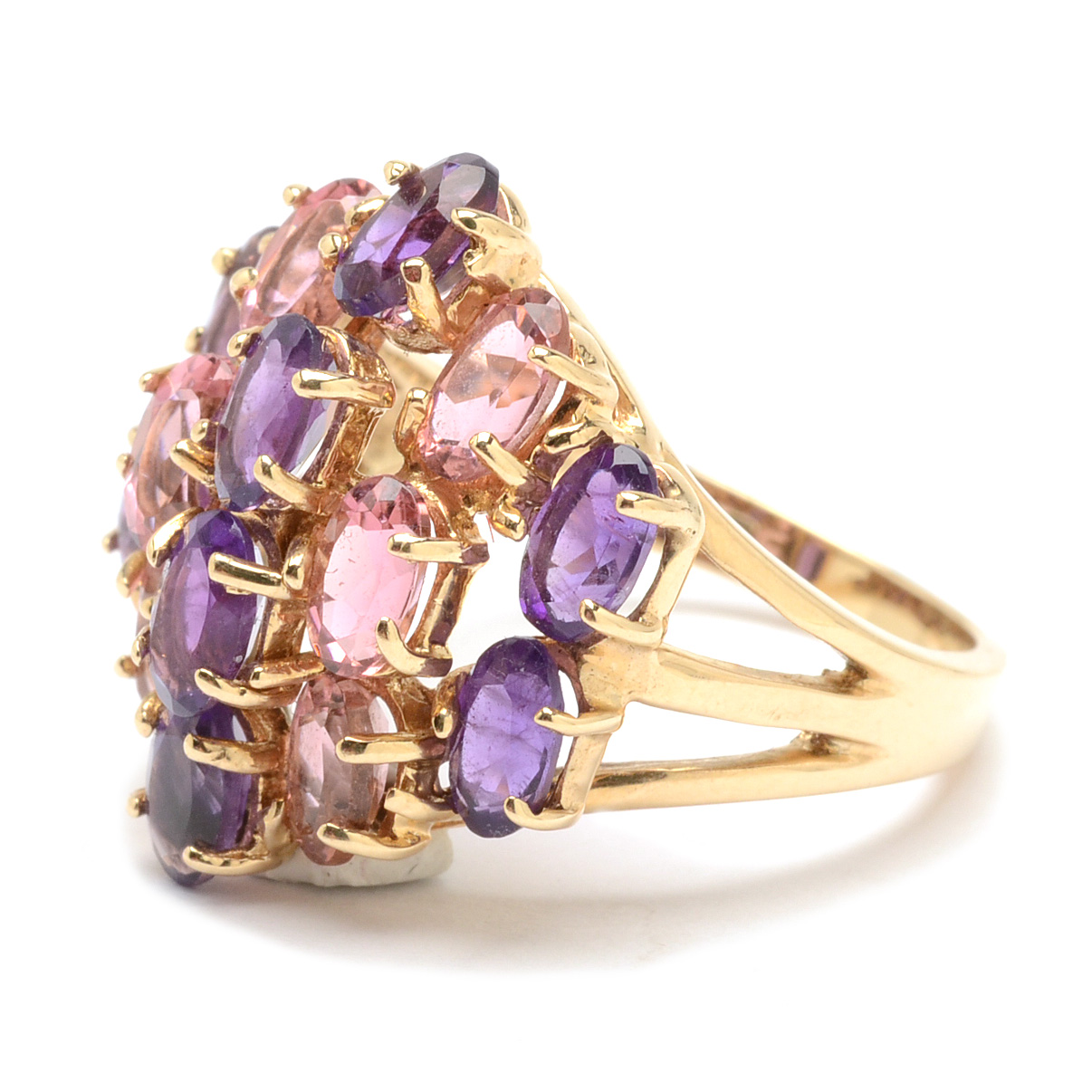 Pairing of 10K Yellow Gold Gemstone Rings
