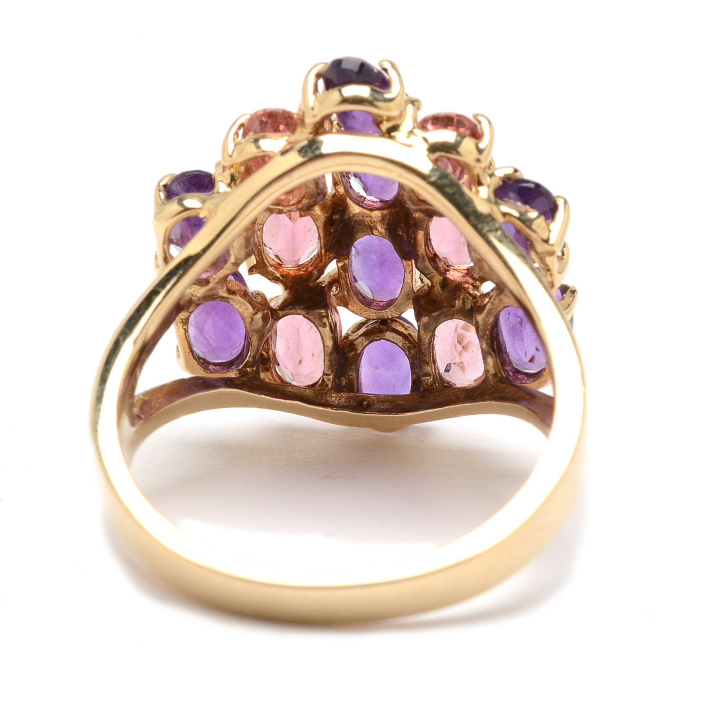 Pairing of 10K Yellow Gold Gemstone Rings