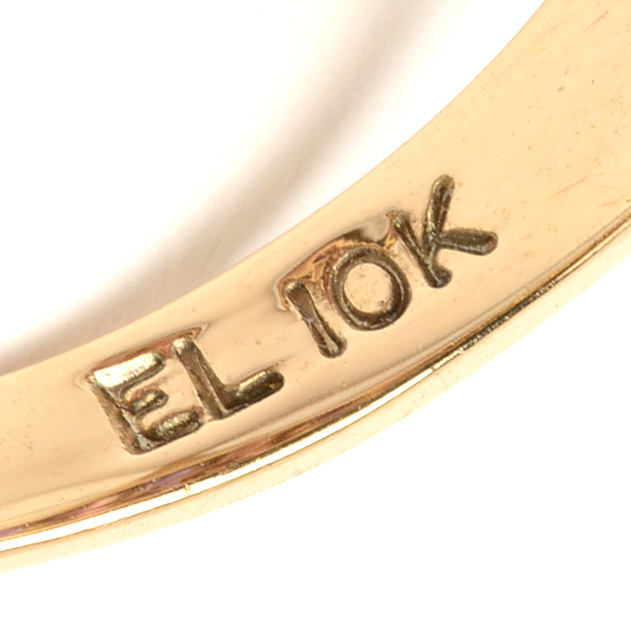 Pairing of 10K Yellow Gold Gemstone Rings