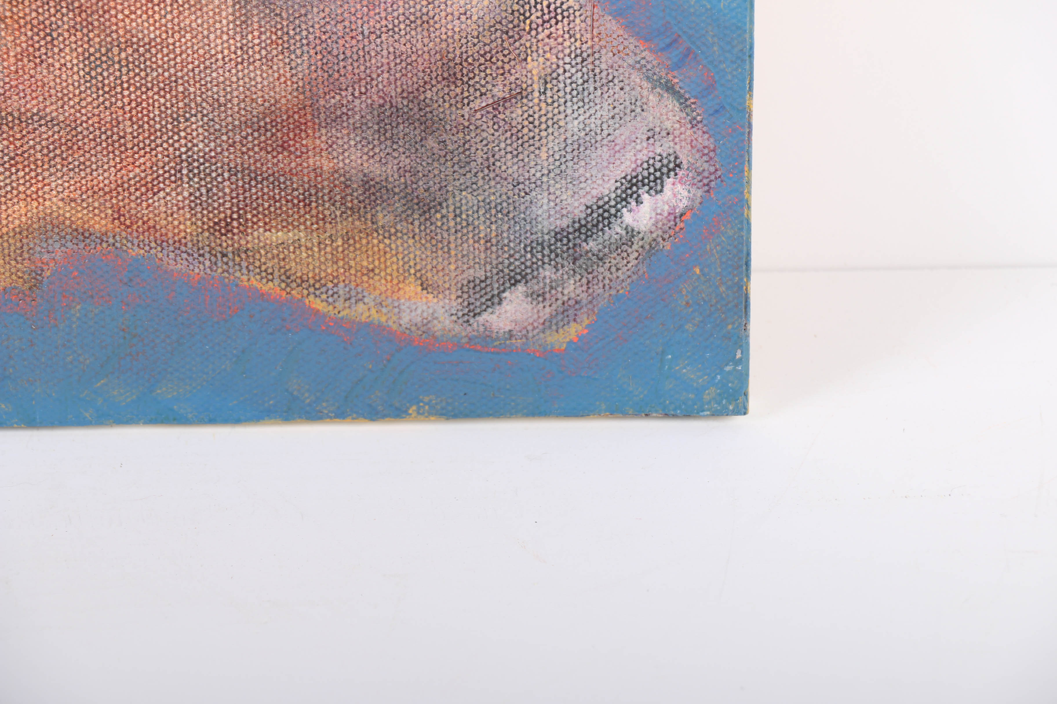 Ricardo Morin Oil Painting on Linen Affixed to Board "Still Thirty-four"