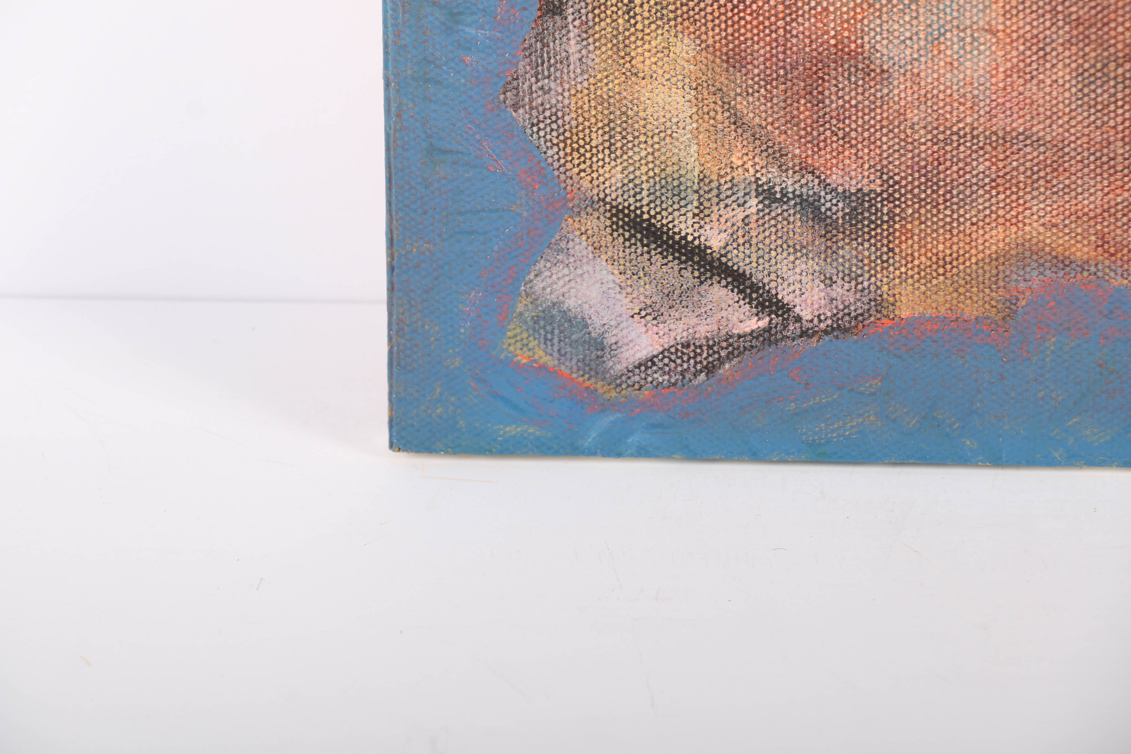 Ricardo Morin Oil Painting on Linen Affixed to Board "Still Thirty-four"