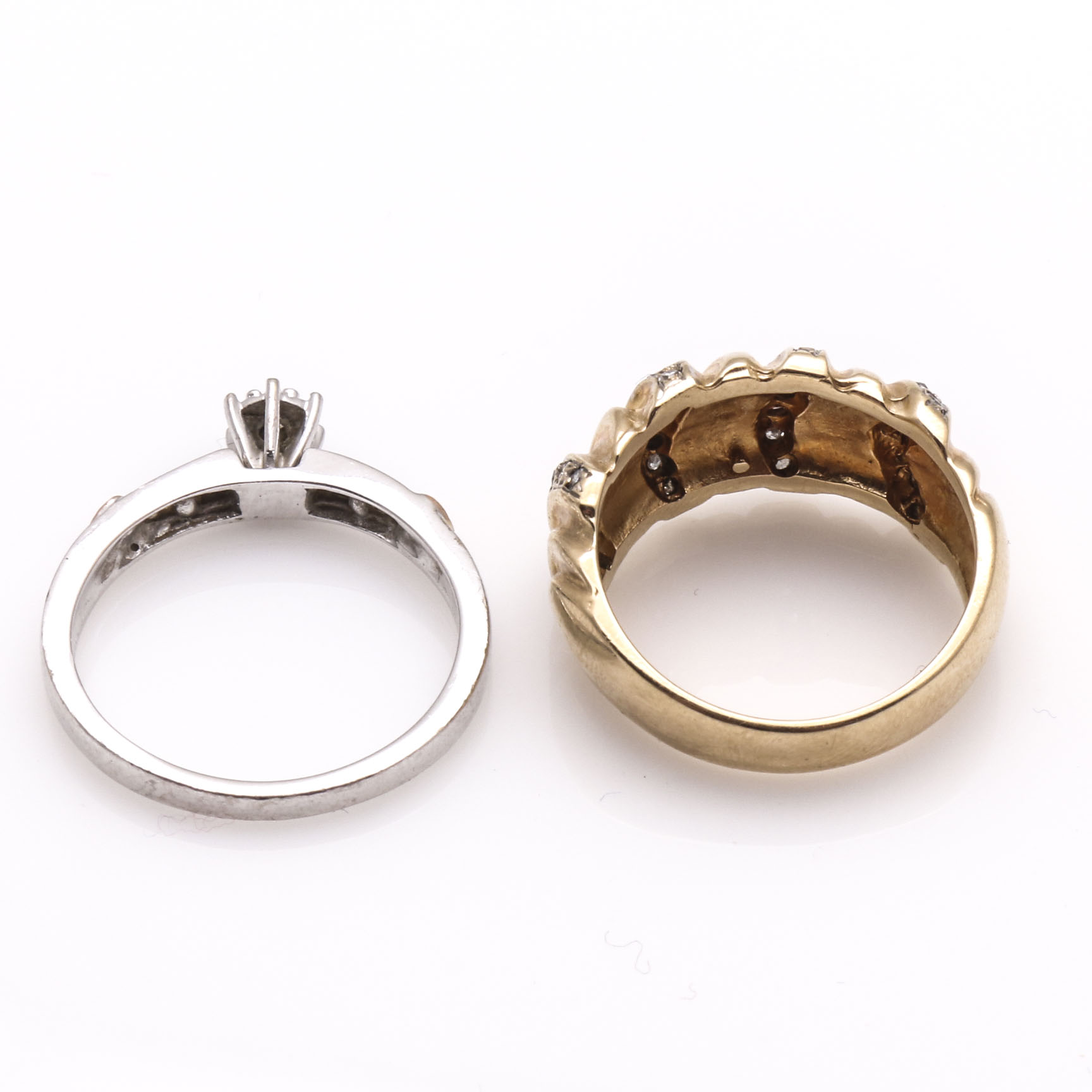 10K Gold and Diamond Rings