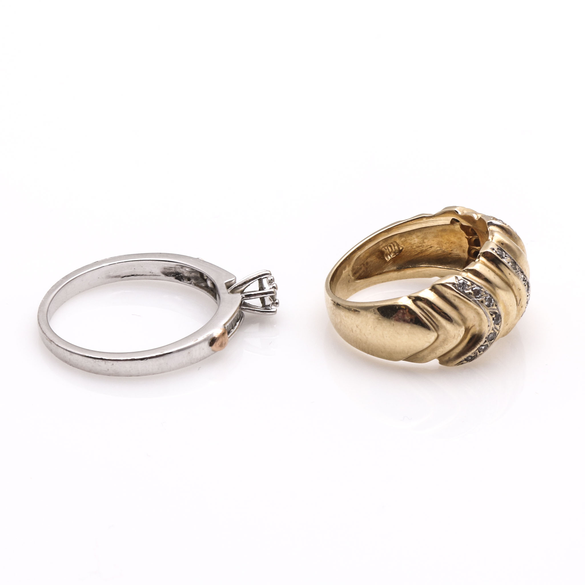 10K Gold and Diamond Rings