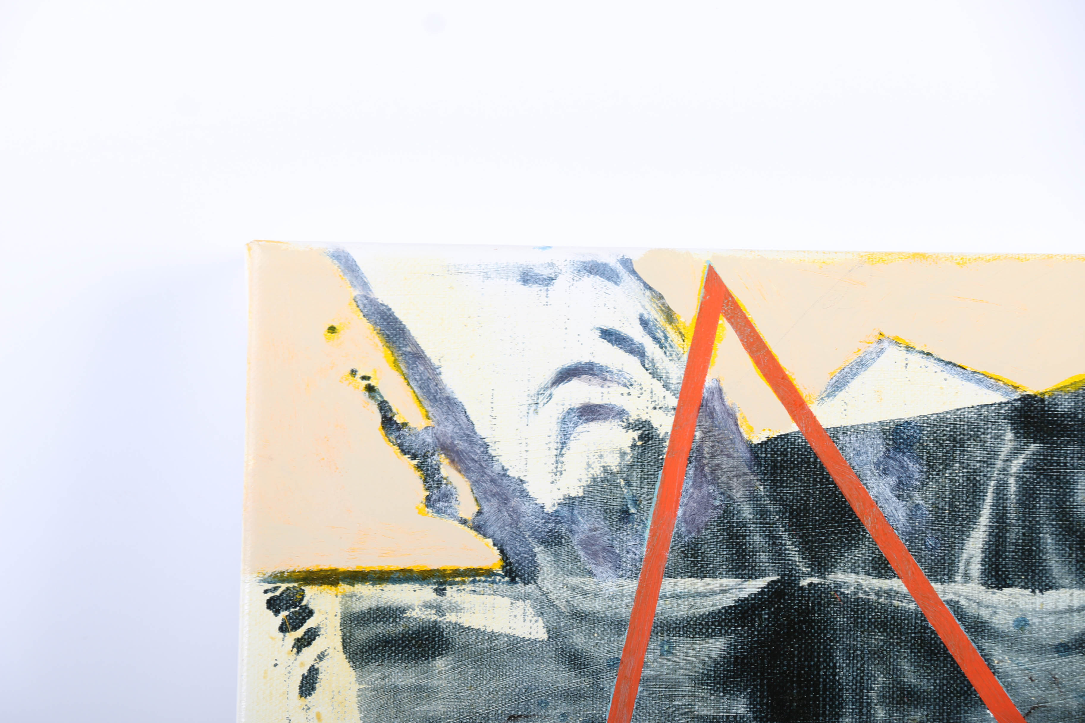 Ricardo Morin Oil Painting on Linen "Triangulation 32"