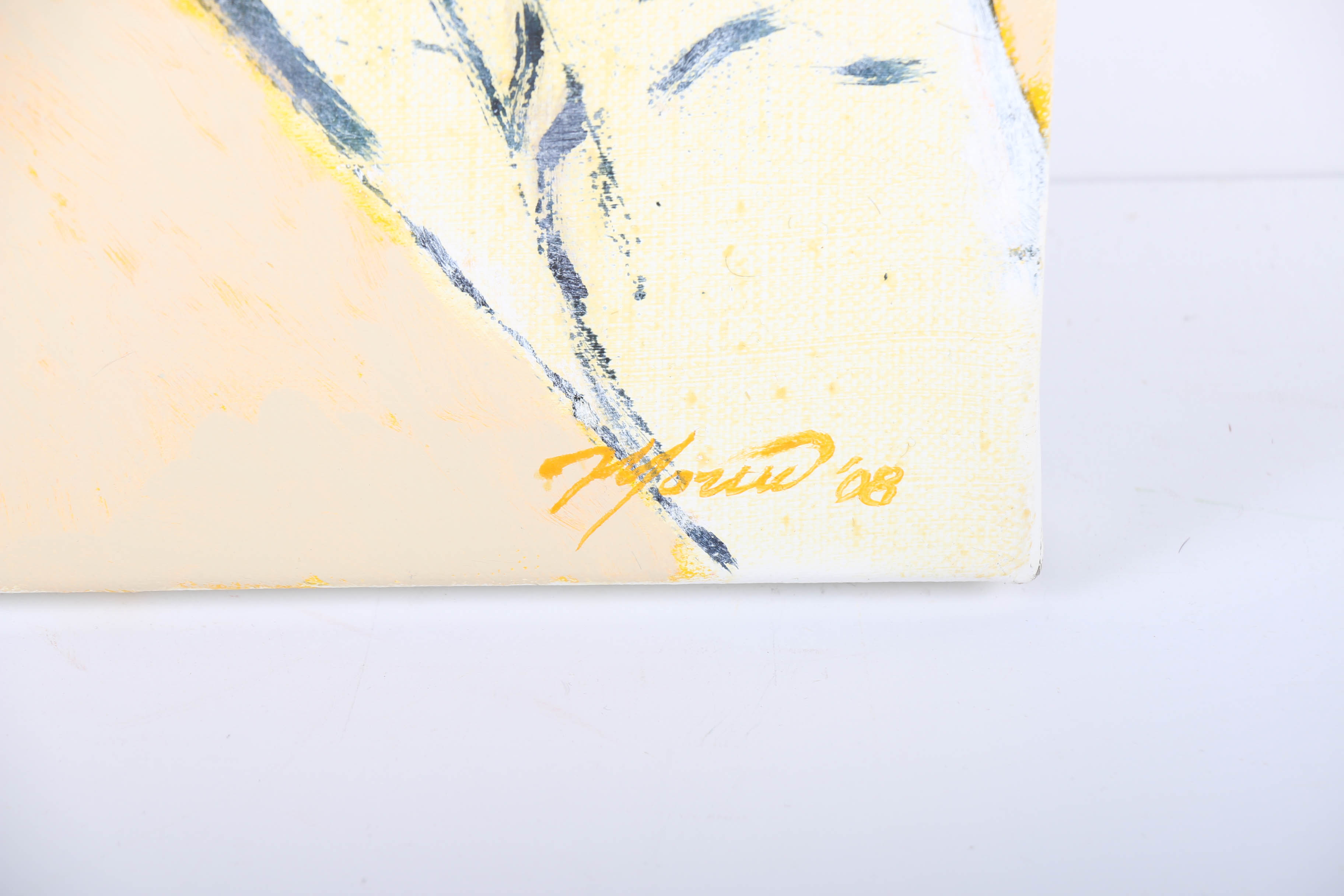 Ricardo Morin Oil Painting on Linen "Triangulation 32"