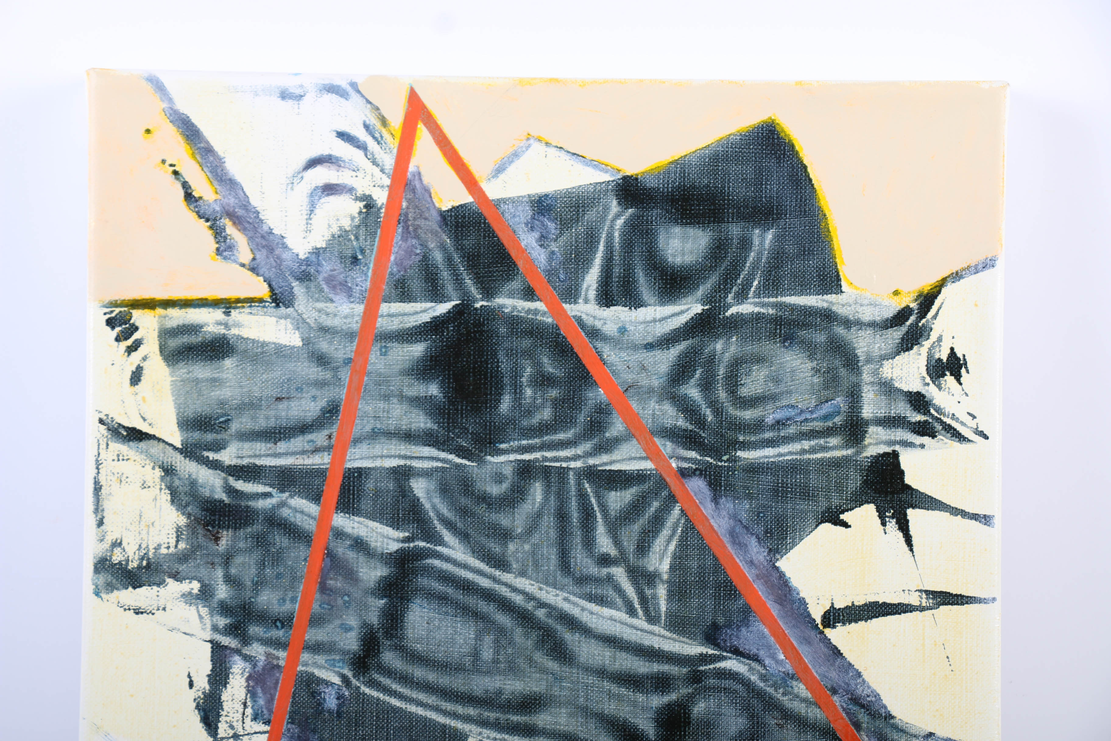 Ricardo Morin Oil Painting on Linen "Triangulation 32"