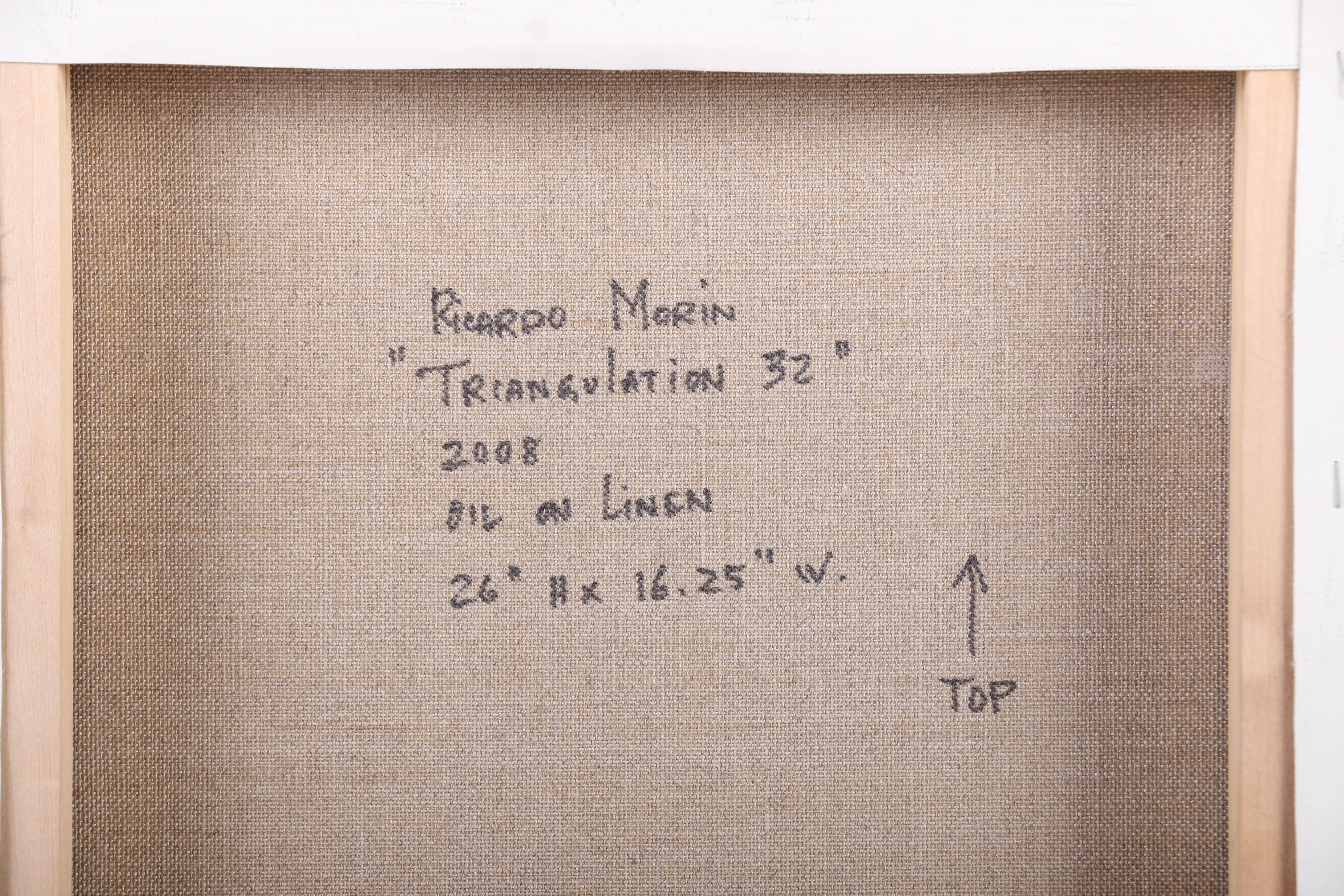 Ricardo Morin Oil Painting on Linen "Triangulation 32"