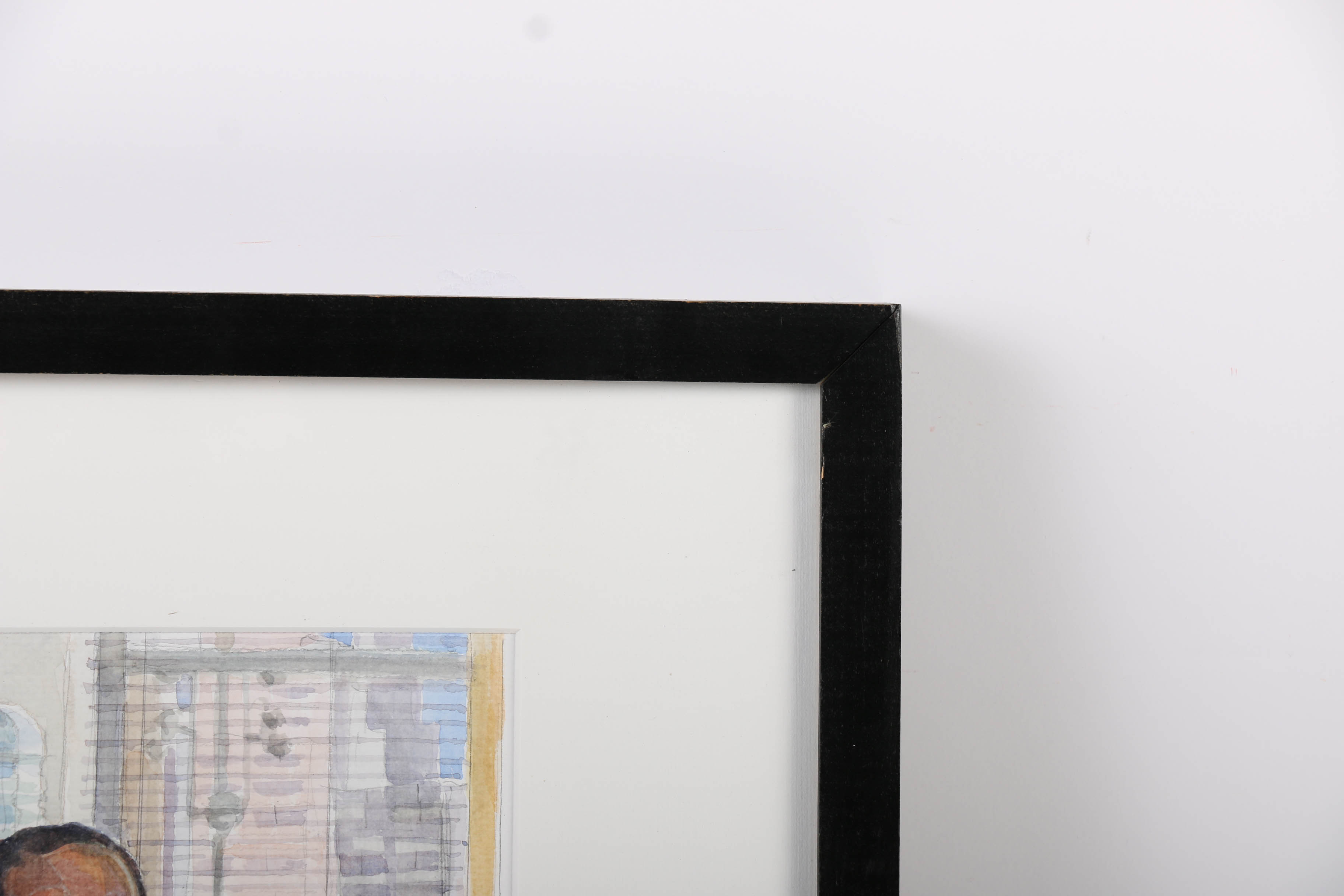 Ricardo Morin Watercolor Painting on Paper "Self-Portrait"