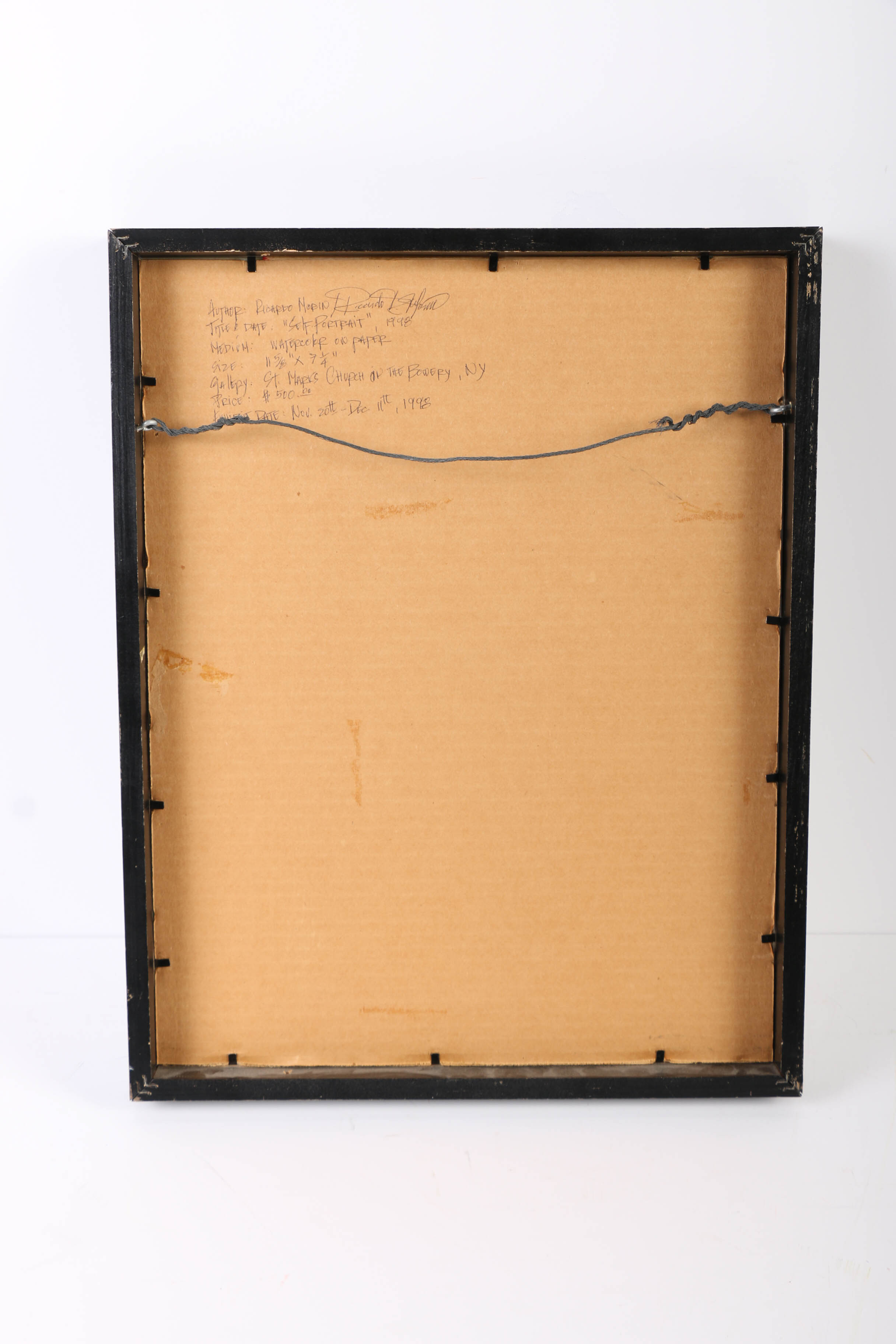 Ricardo Morin Watercolor Painting on Paper "Self-Portrait"