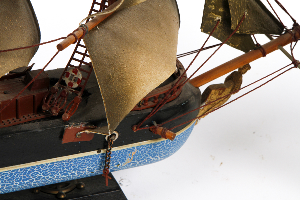 Pair of Antique Model Sailing Ships