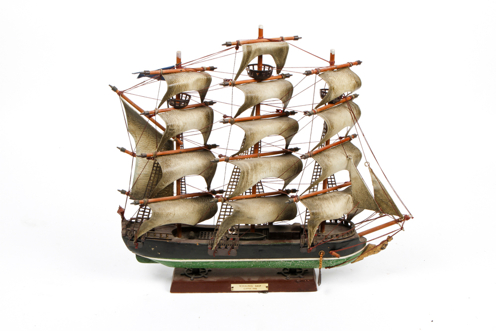 Pair of Antique Model Sailing Ships