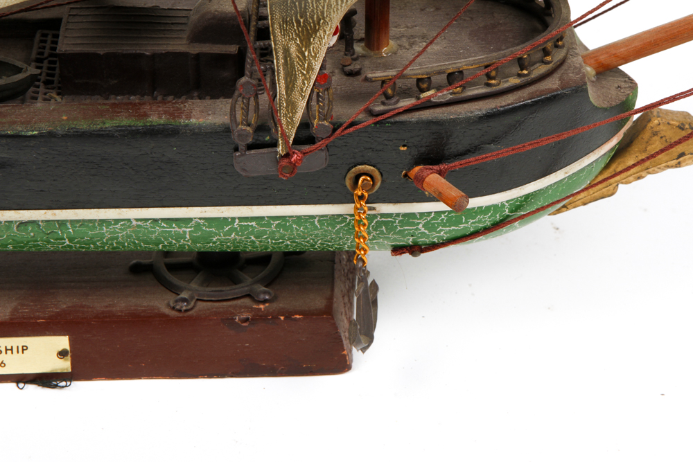 Pair of Antique Model Sailing Ships