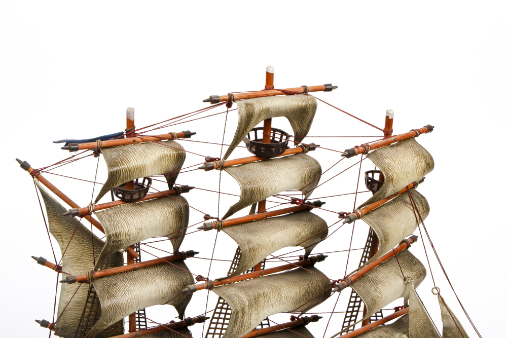 Pair of Antique Model Sailing Ships