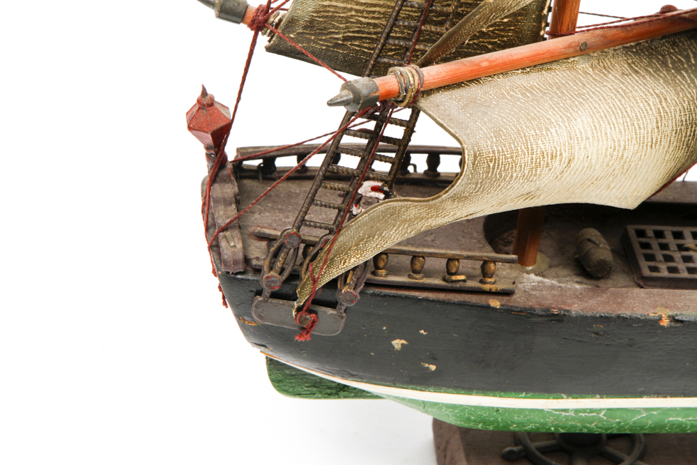 Pair of Antique Model Sailing Ships