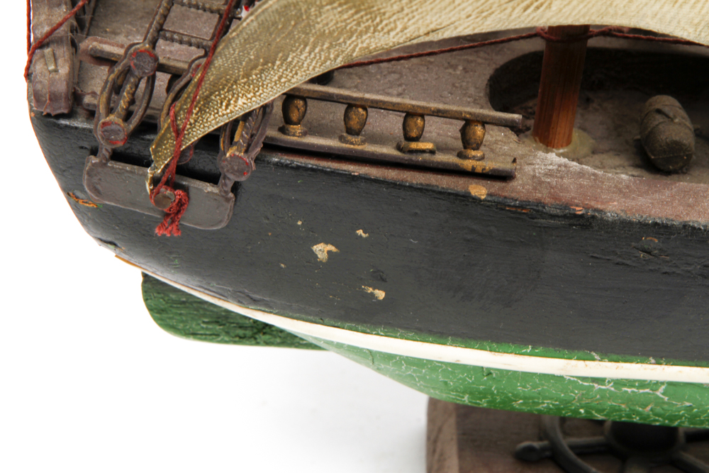 Pair of Antique Model Sailing Ships