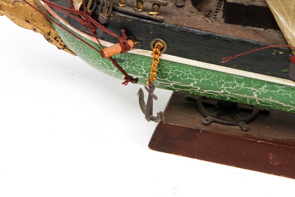 Pair of Antique Model Sailing Ships