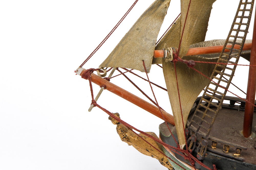 Pair of Antique Model Sailing Ships
