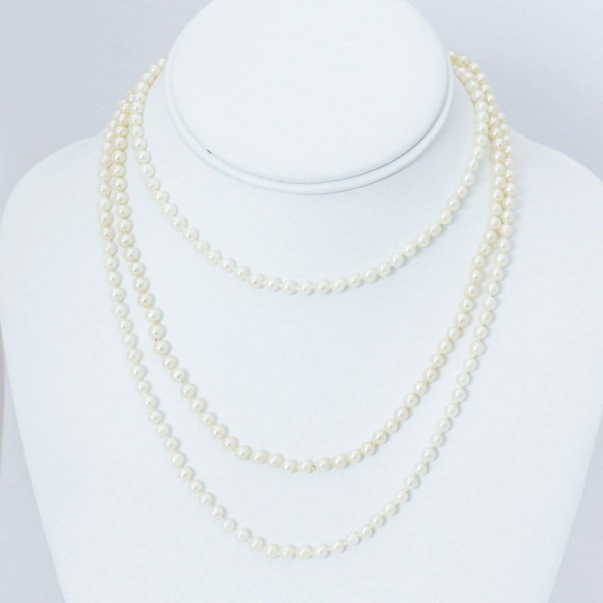 Two Small Pearl Necklaces