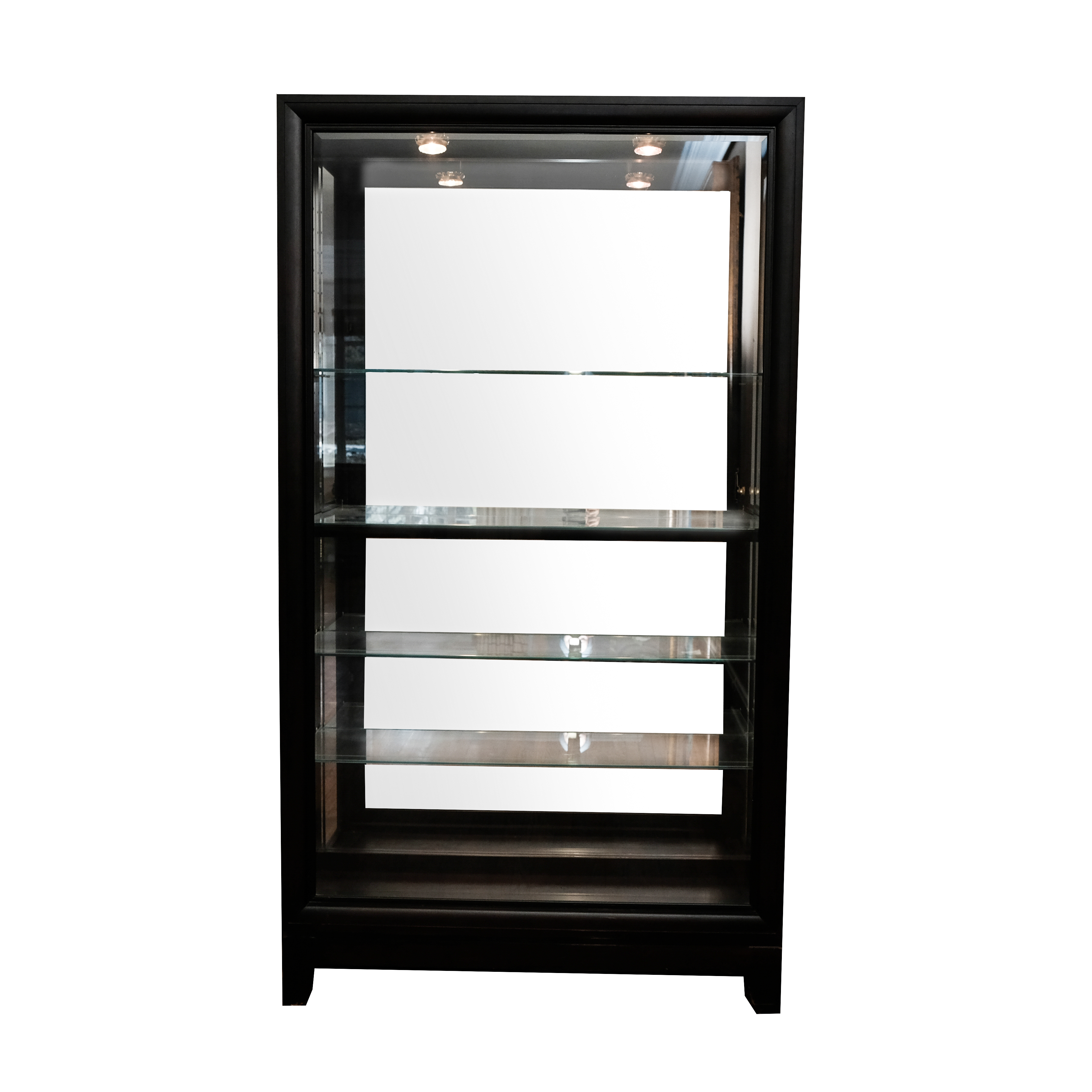 Wood and Glass Light-up Display Case