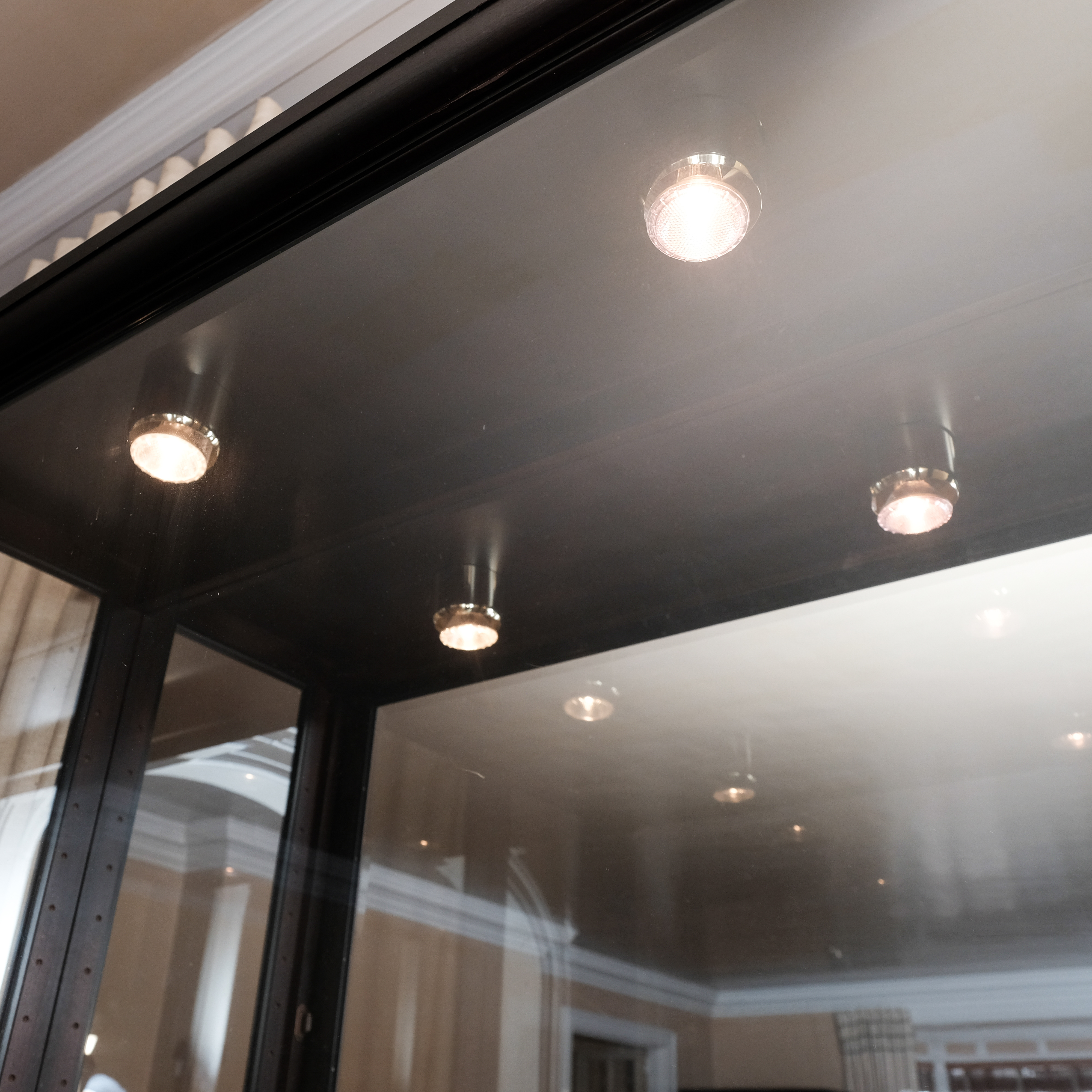 Wood and Glass Light-up Display Case