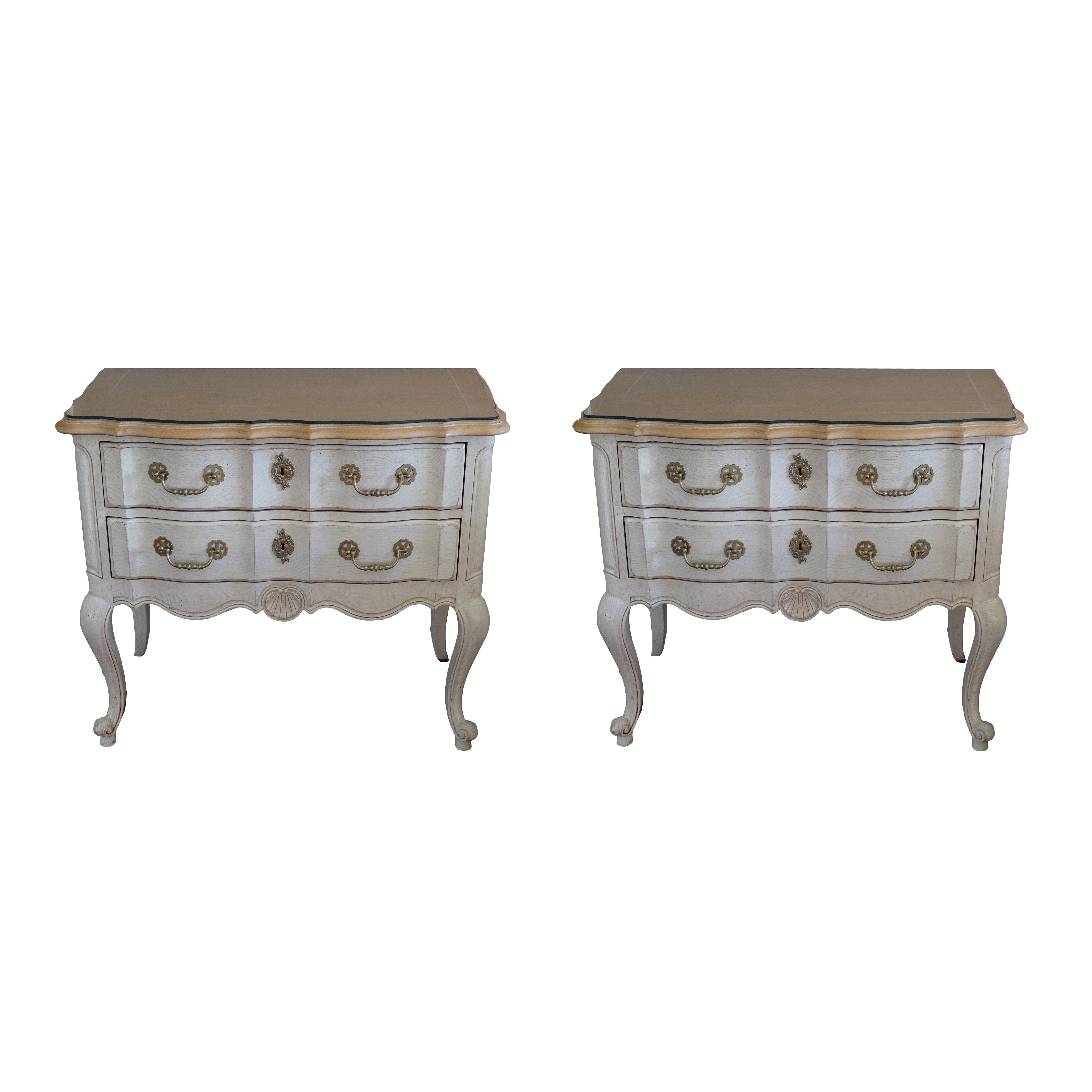 Contemporary Louis XV Style Nightstands by Century Furniture