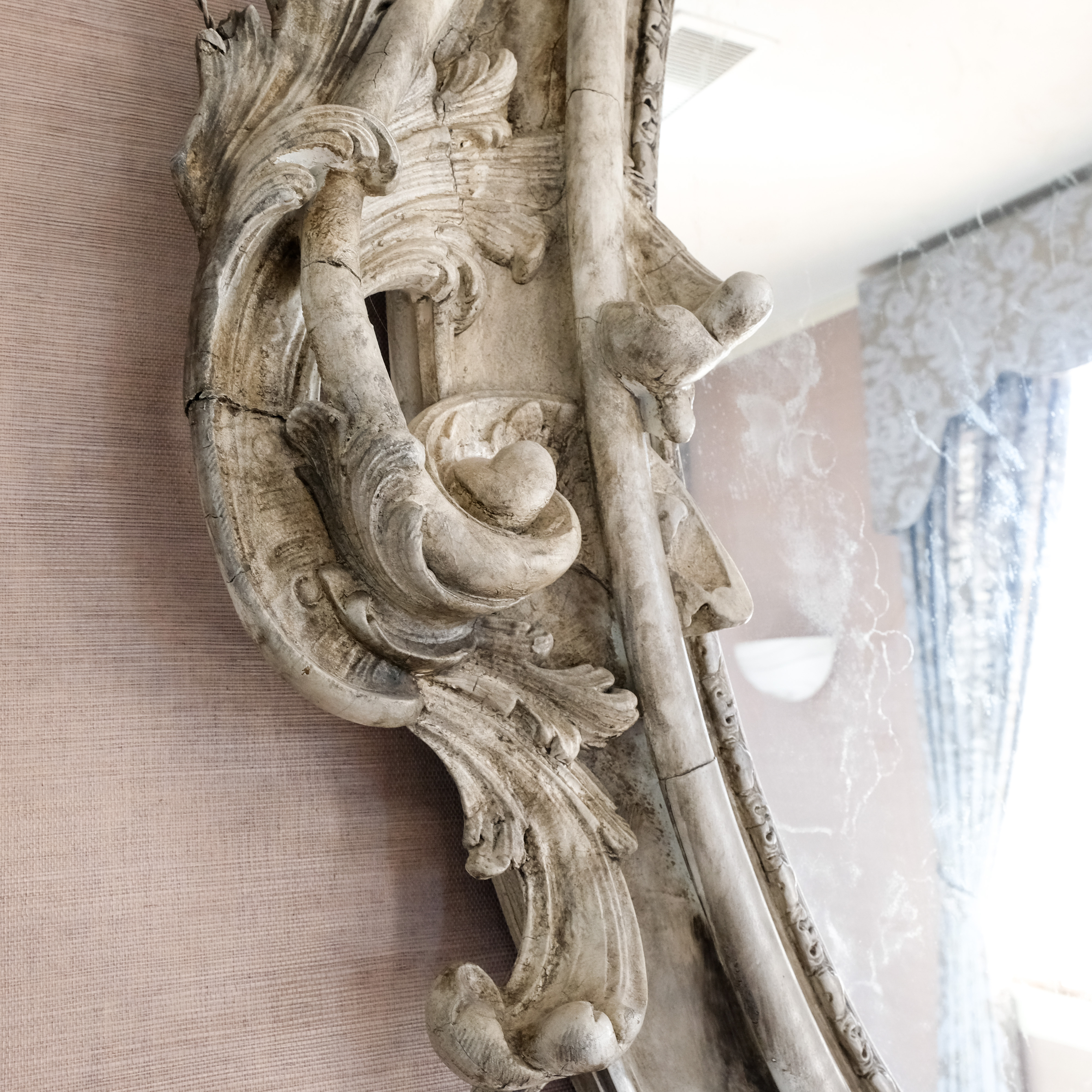 Ornate Carved Oval Mirror