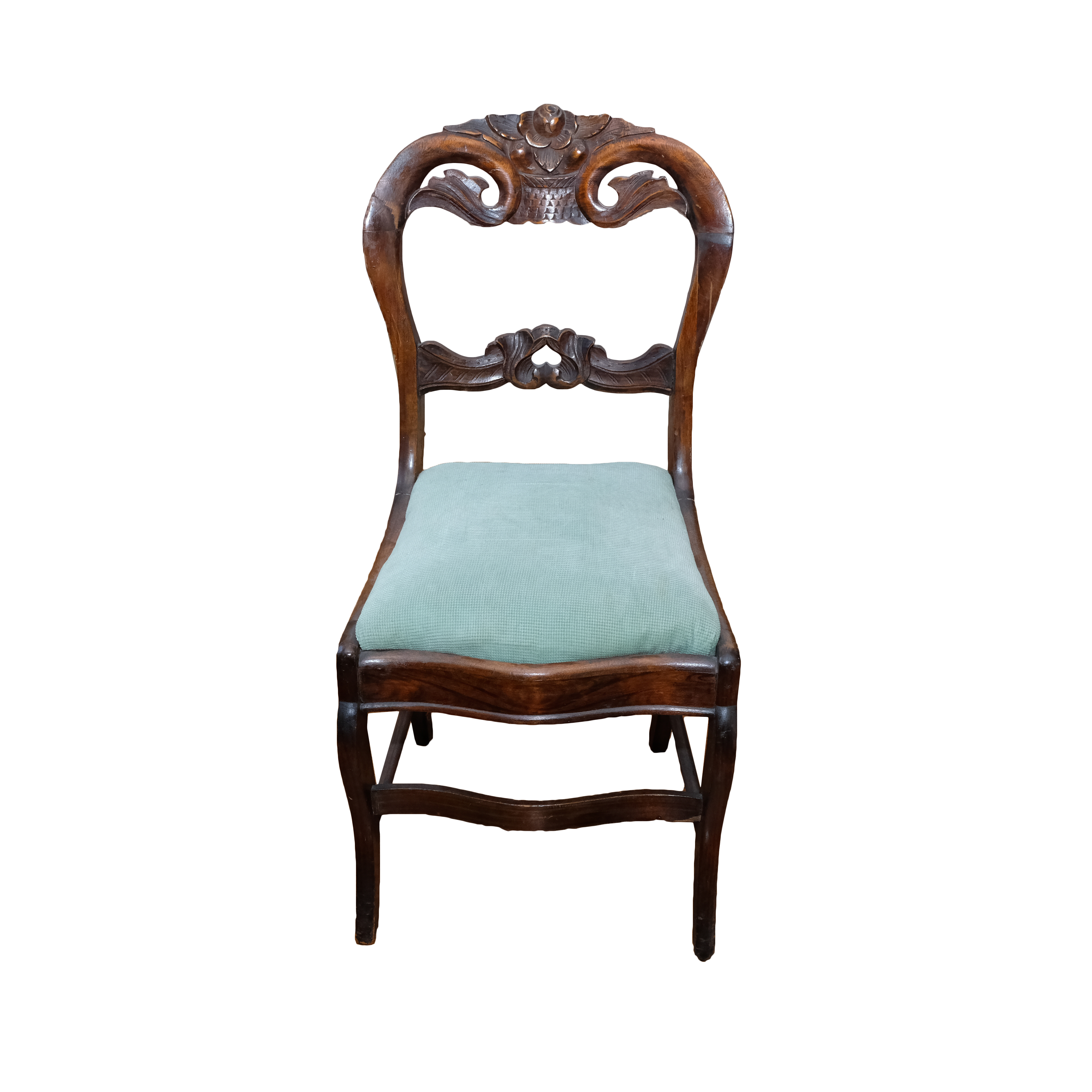 Vintage Wood Carved Side Chair