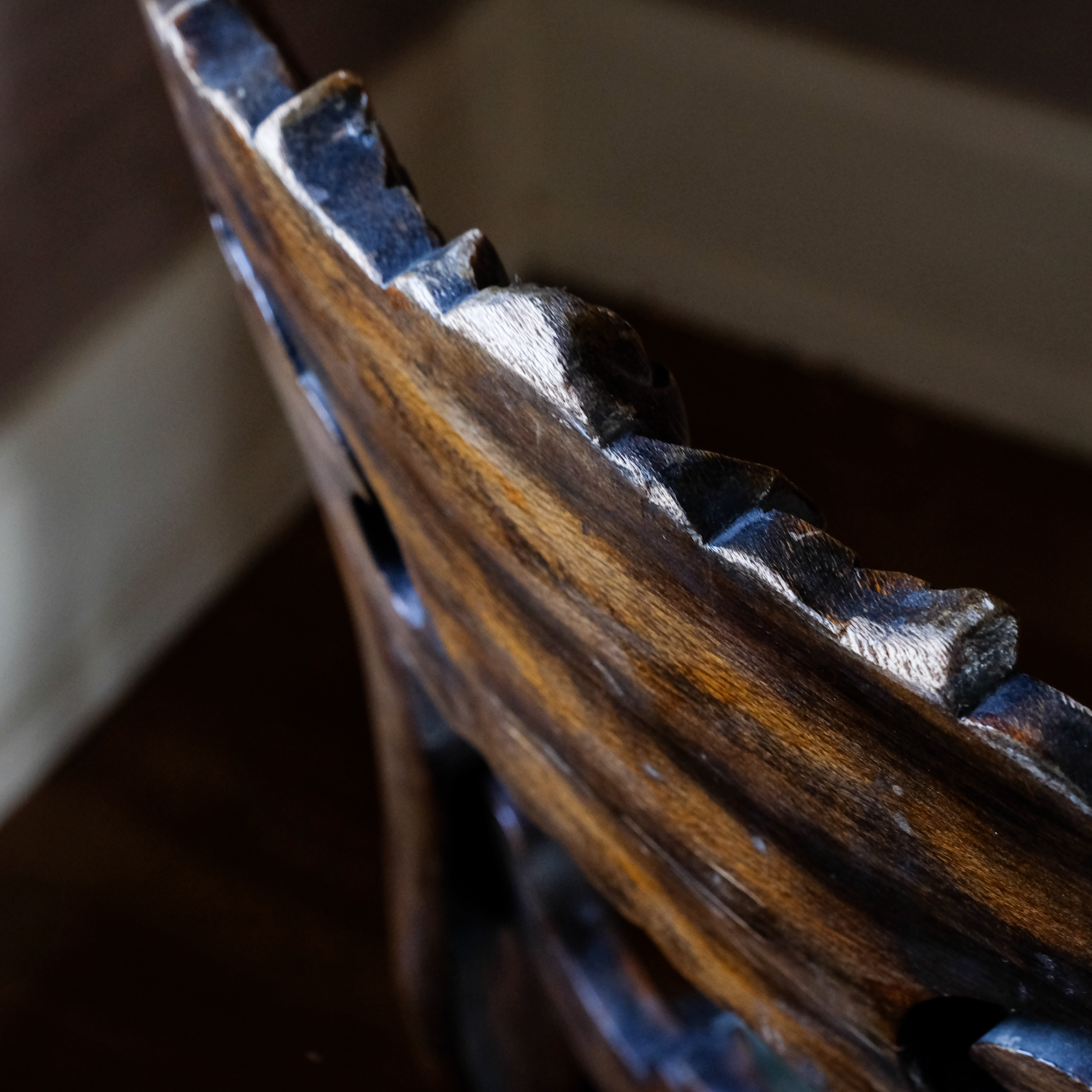 Vintage Wood Carved Side Chair