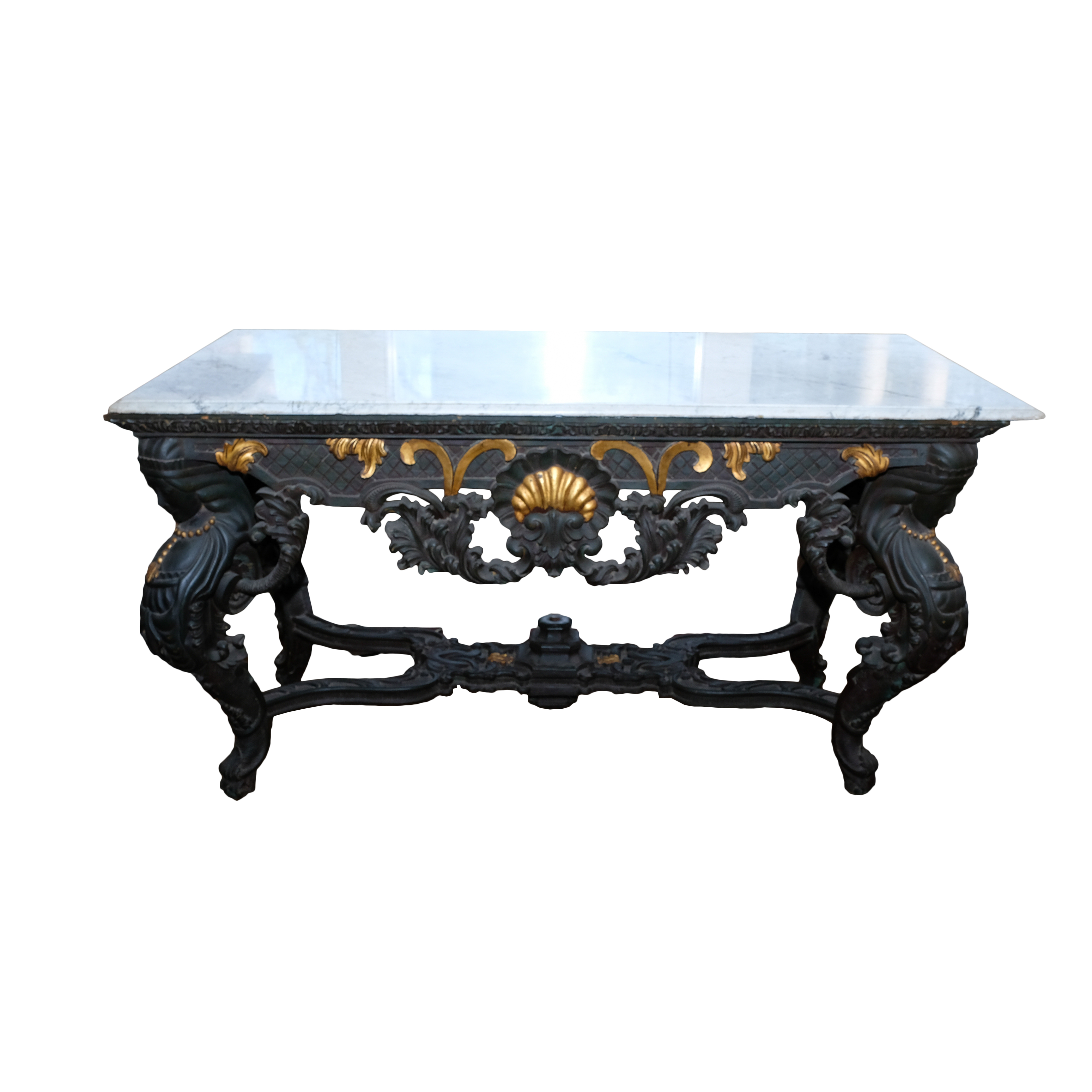 Vintage Rococo Style  Marble Top Table