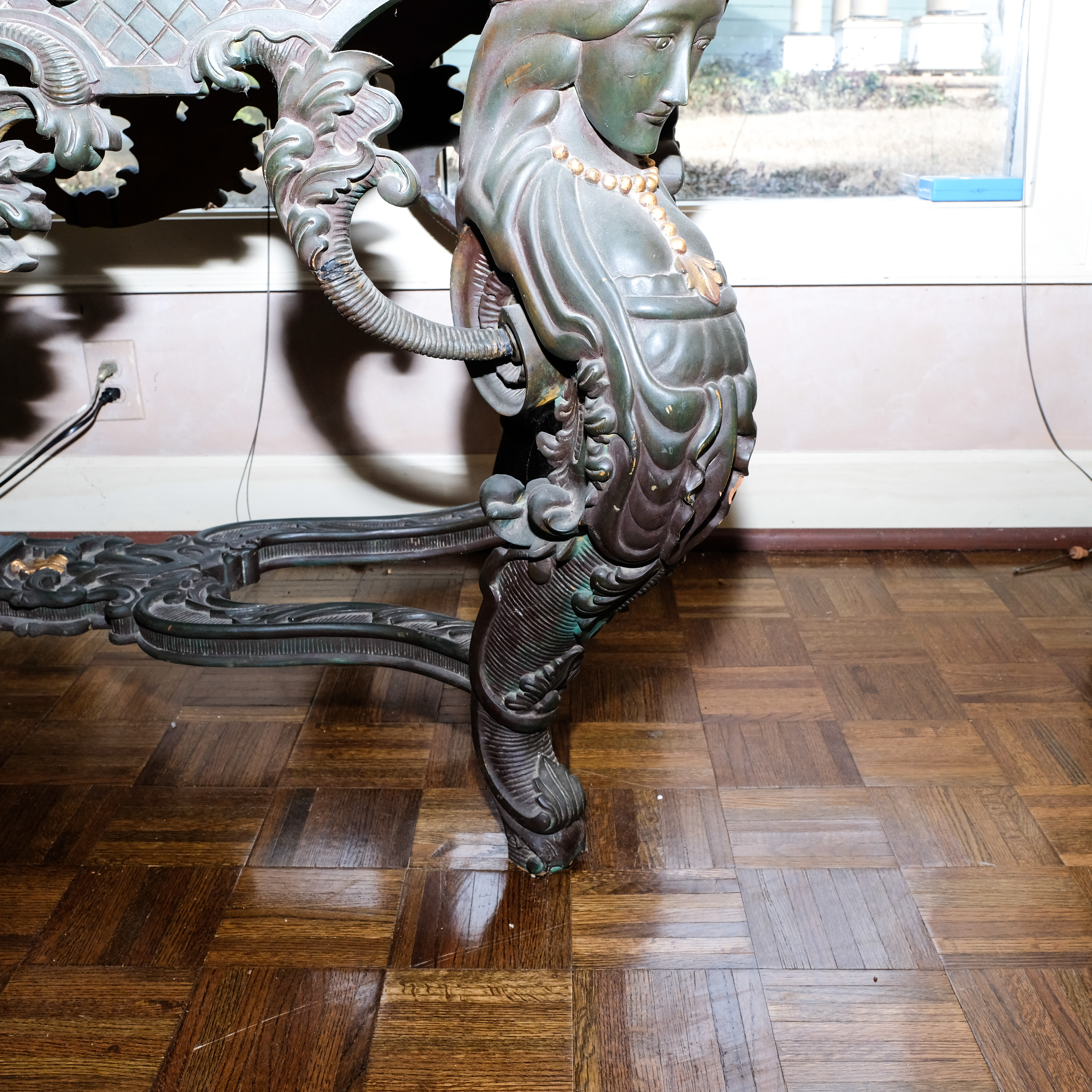 Vintage Rococo Style  Marble Top Table