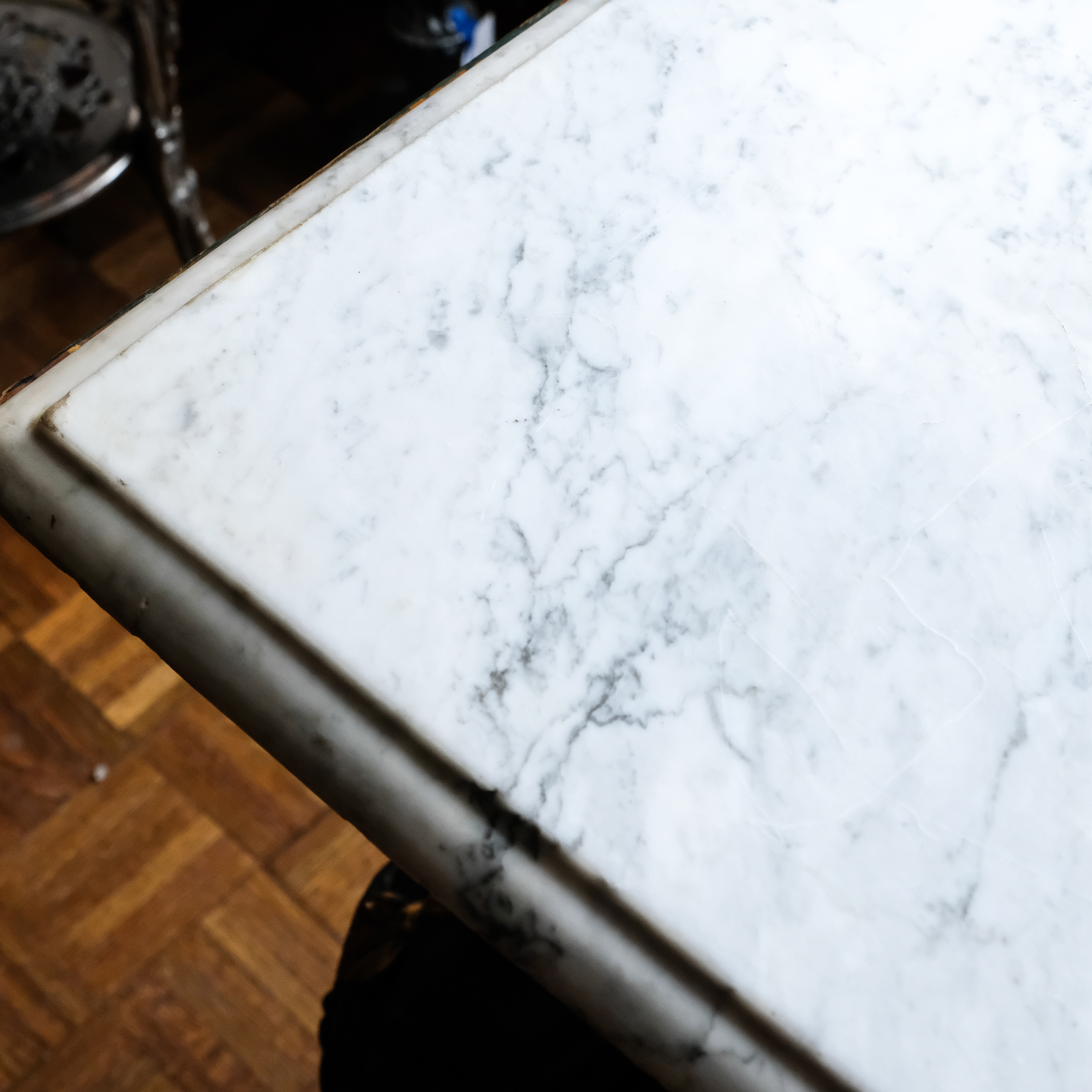 Vintage Rococo Style  Marble Top Table