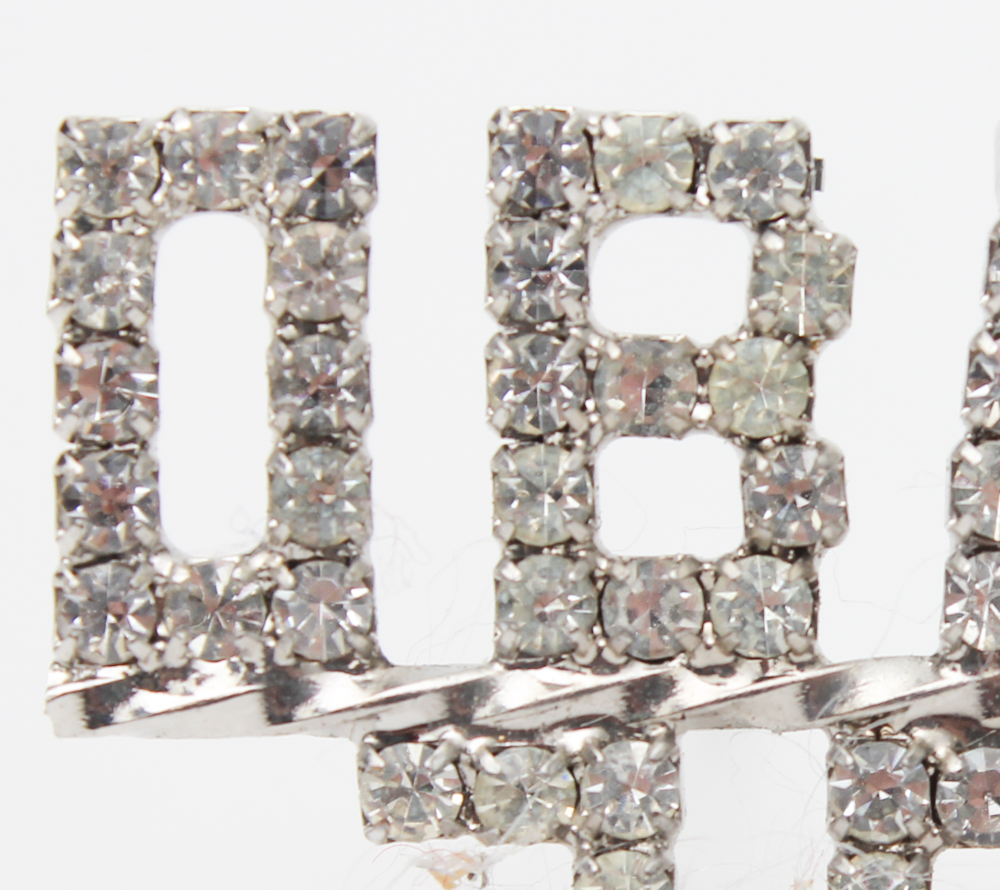 "Obama 2008" Rhinestone Pin by Ann Hand