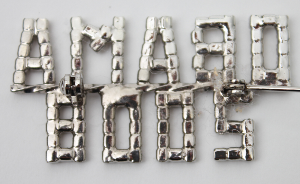 "Obama 2008" Rhinestone Pin by Ann Hand