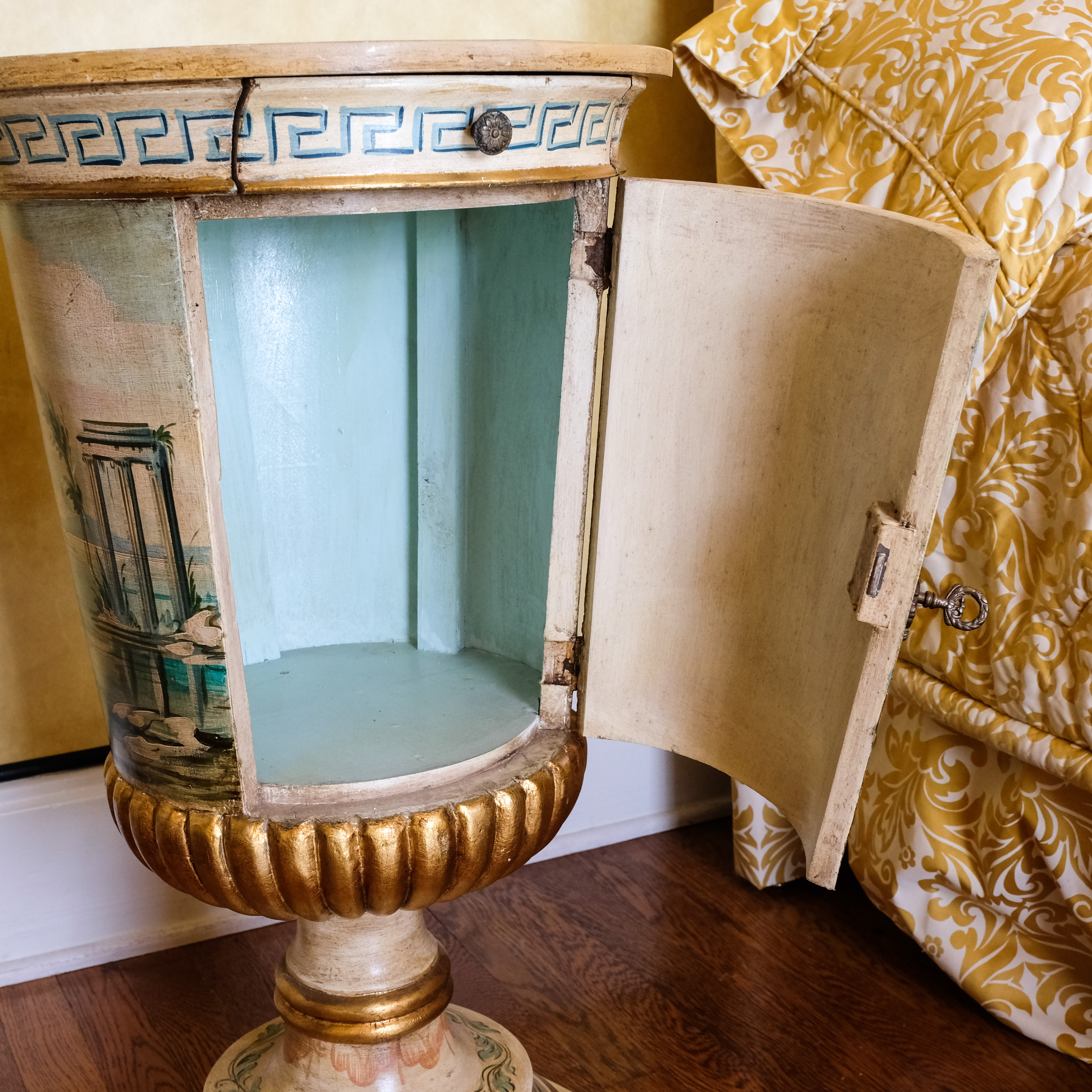 Greco-Roman Style Hand-Painted Night Stands