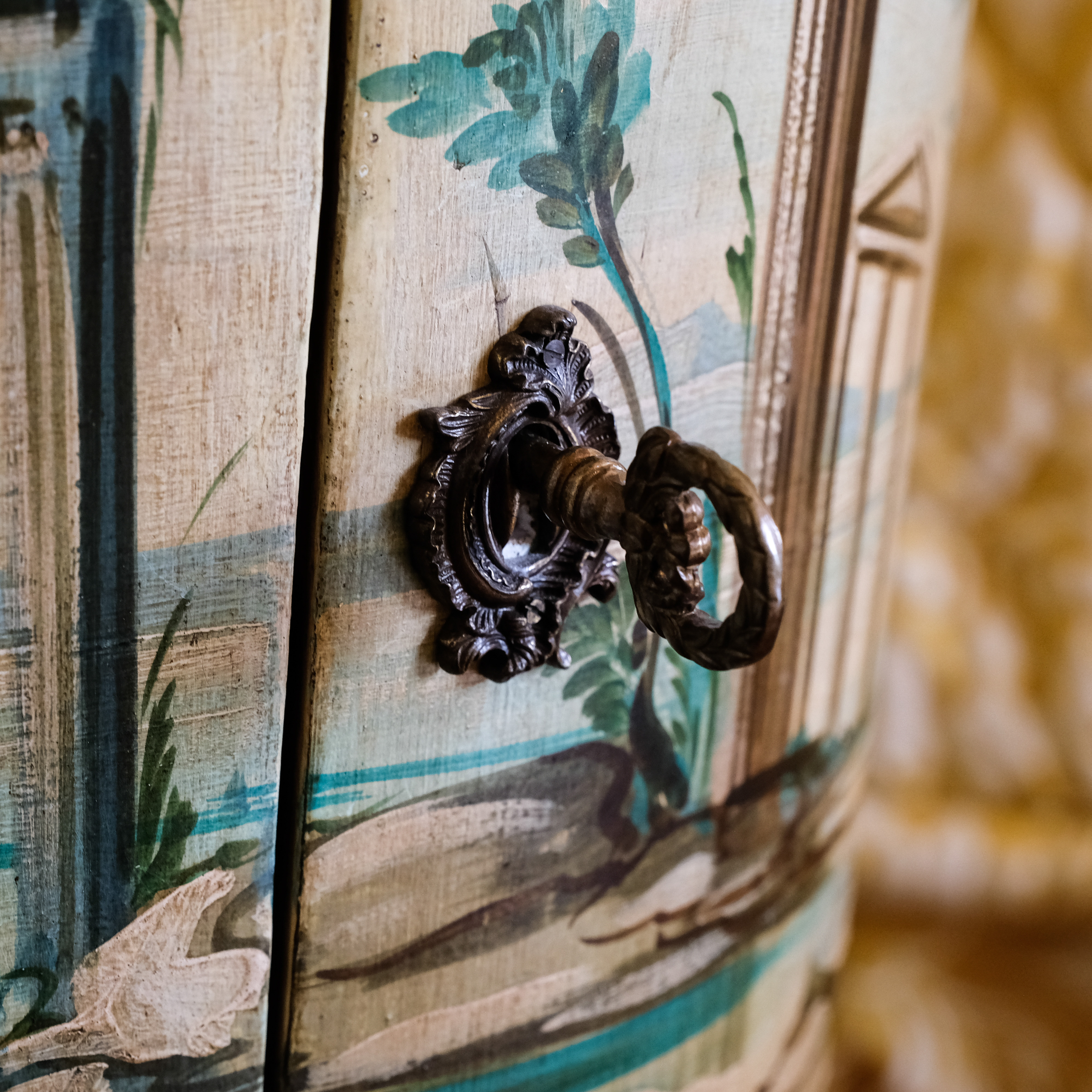 Greco-Roman Style Hand-Painted Night Stands