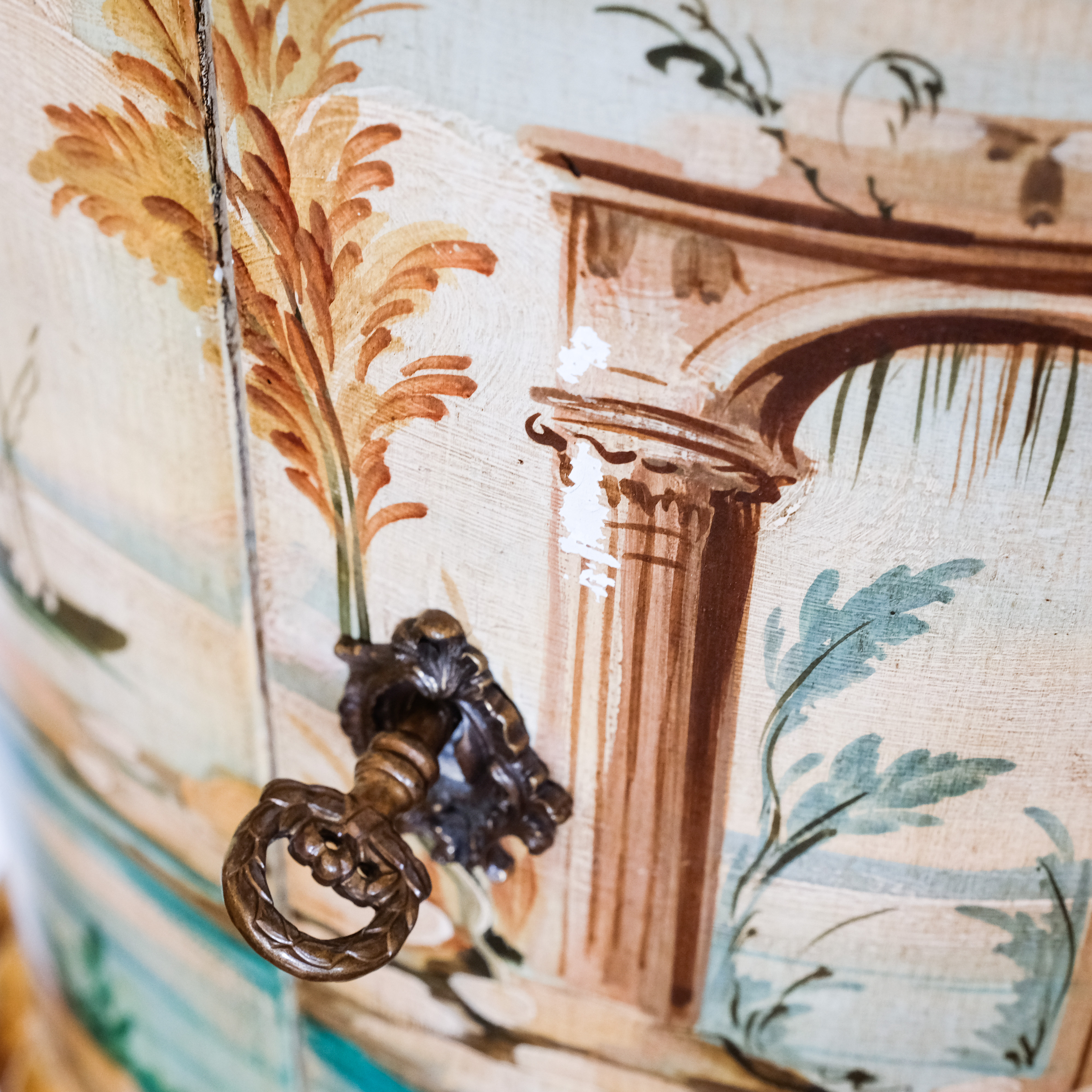 Greco-Roman Style Hand-Painted Night Stands