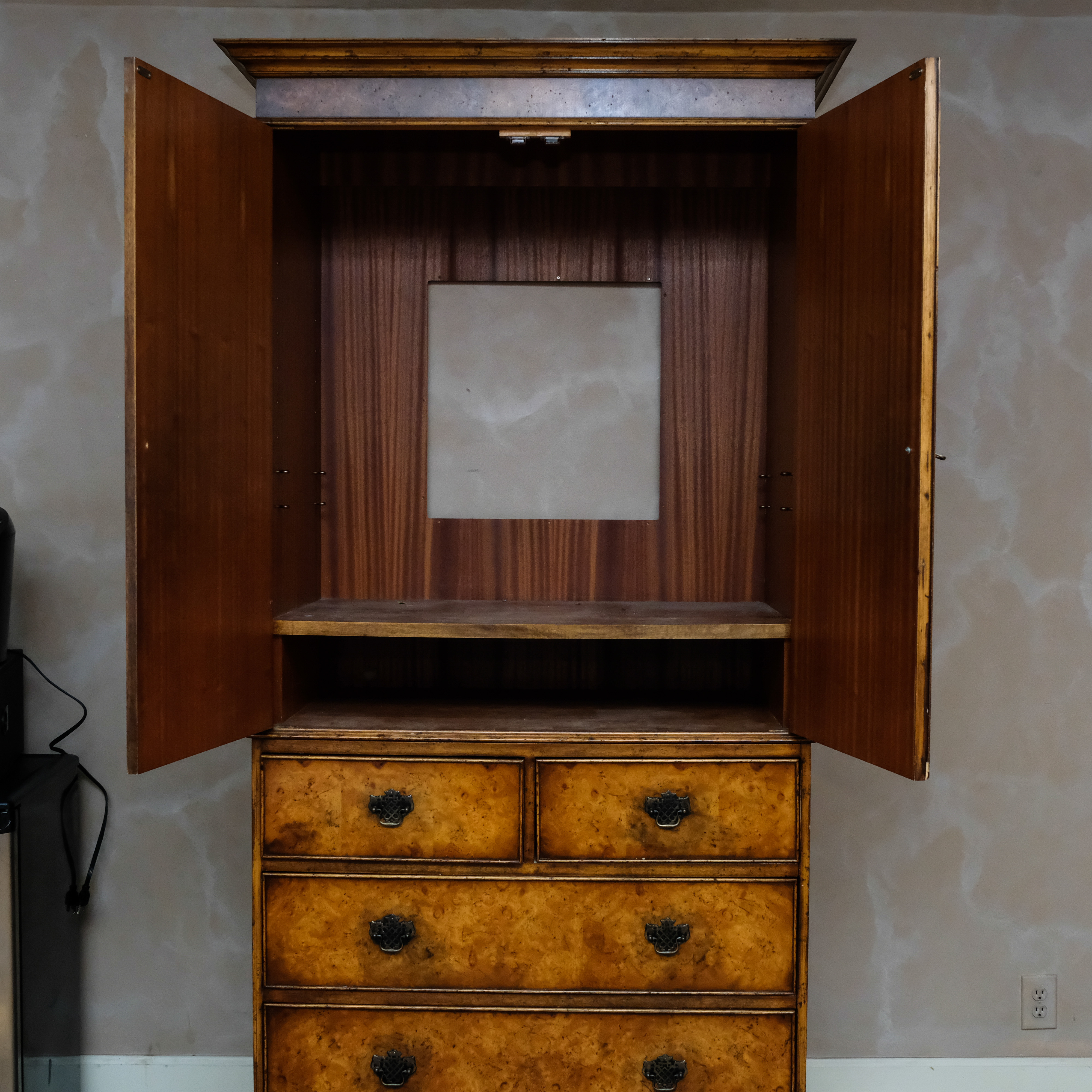 William and Mary Style Television Cabinet by Yorkshire Furniture