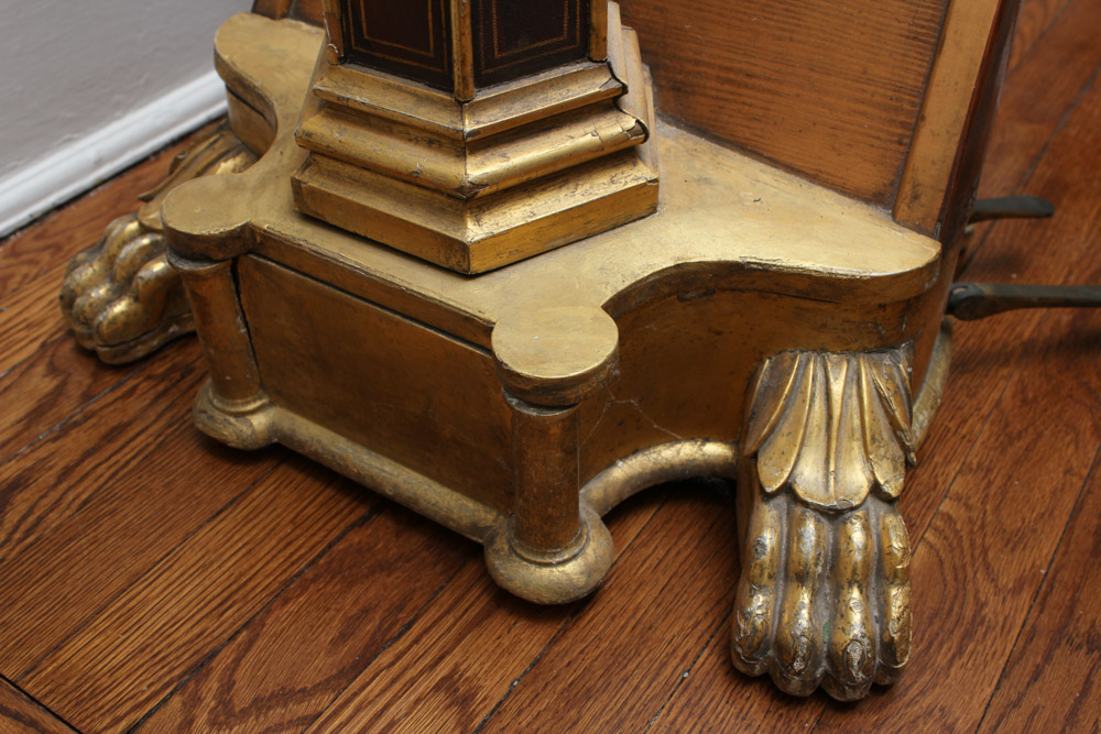 Rare 19th Century Gilt-Decorated Pedal Harp by J. F. Brown & Company