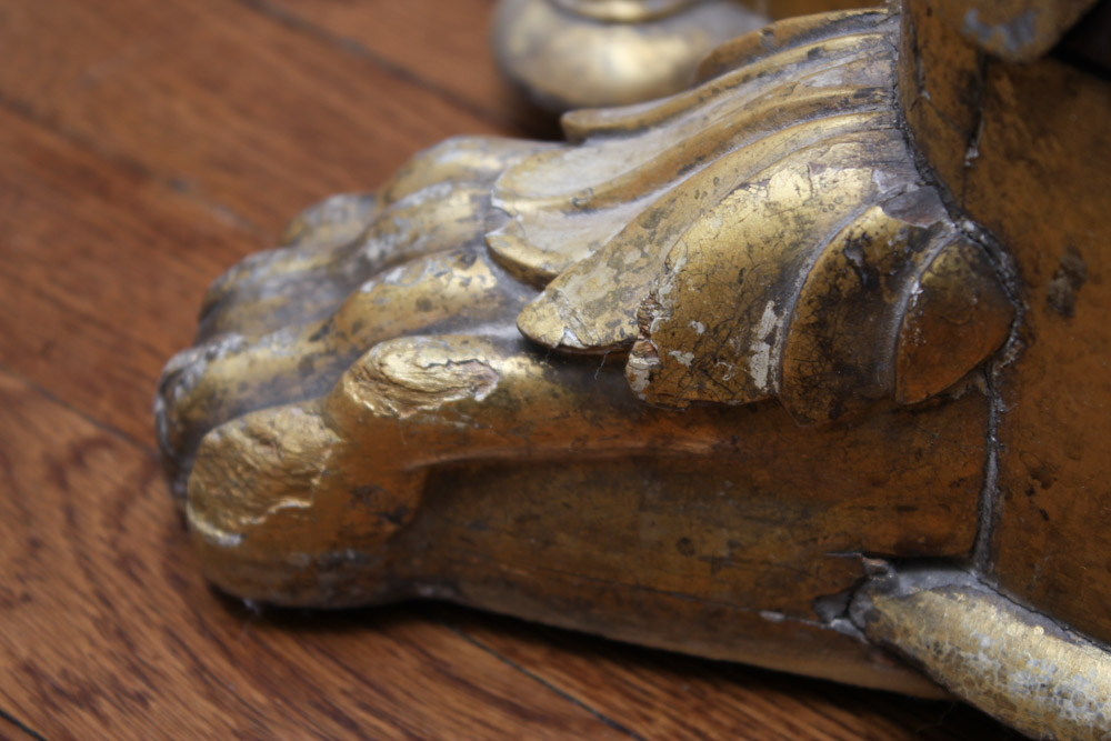 Rare 19th Century Gilt-Decorated Pedal Harp by J. F. Brown & Company