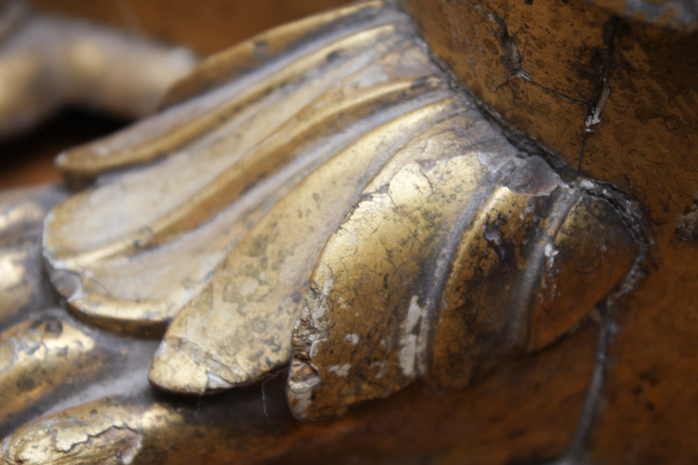 Rare 19th Century Gilt-Decorated Pedal Harp by J. F. Brown & Company