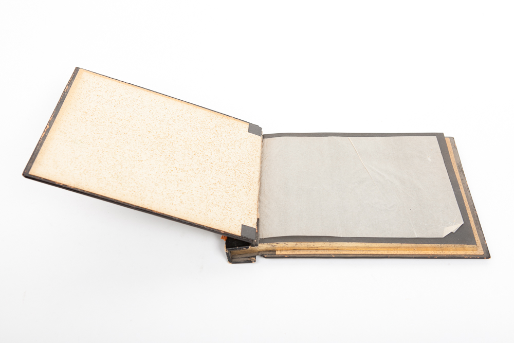 Vintage Japanese Mother-of-Pearl and Black Lacquer Photo Album