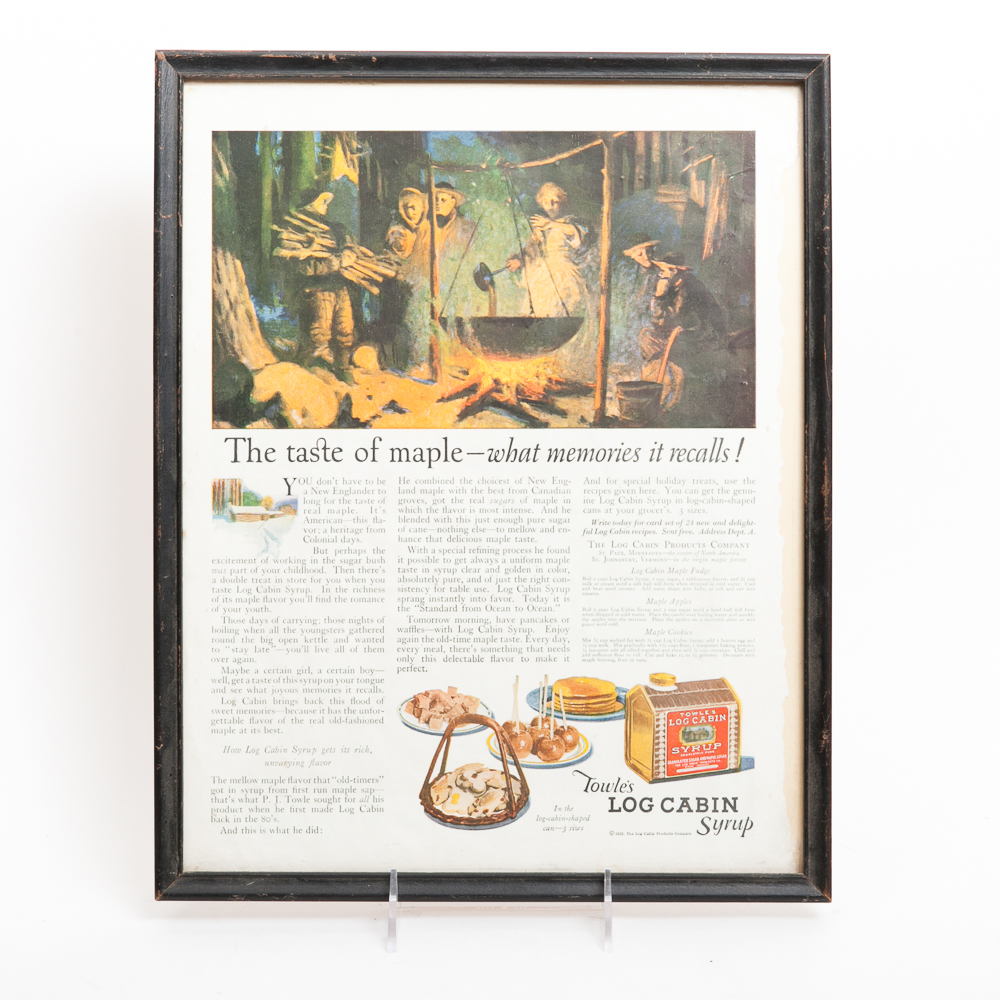 Vintage Log Cabin Syrup Ad