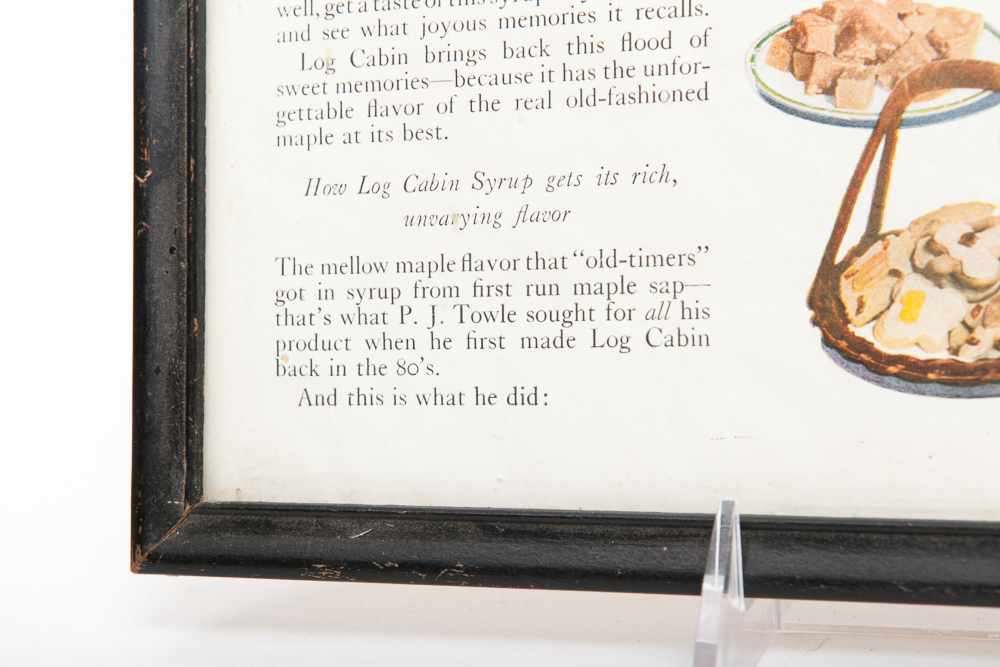 Vintage Log Cabin Syrup Ad