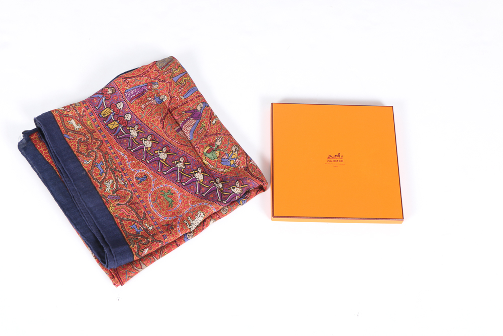Hermès "Avec L'Aimable Autorisation du Lalbhai Dalpatbhai Indology" Scarf