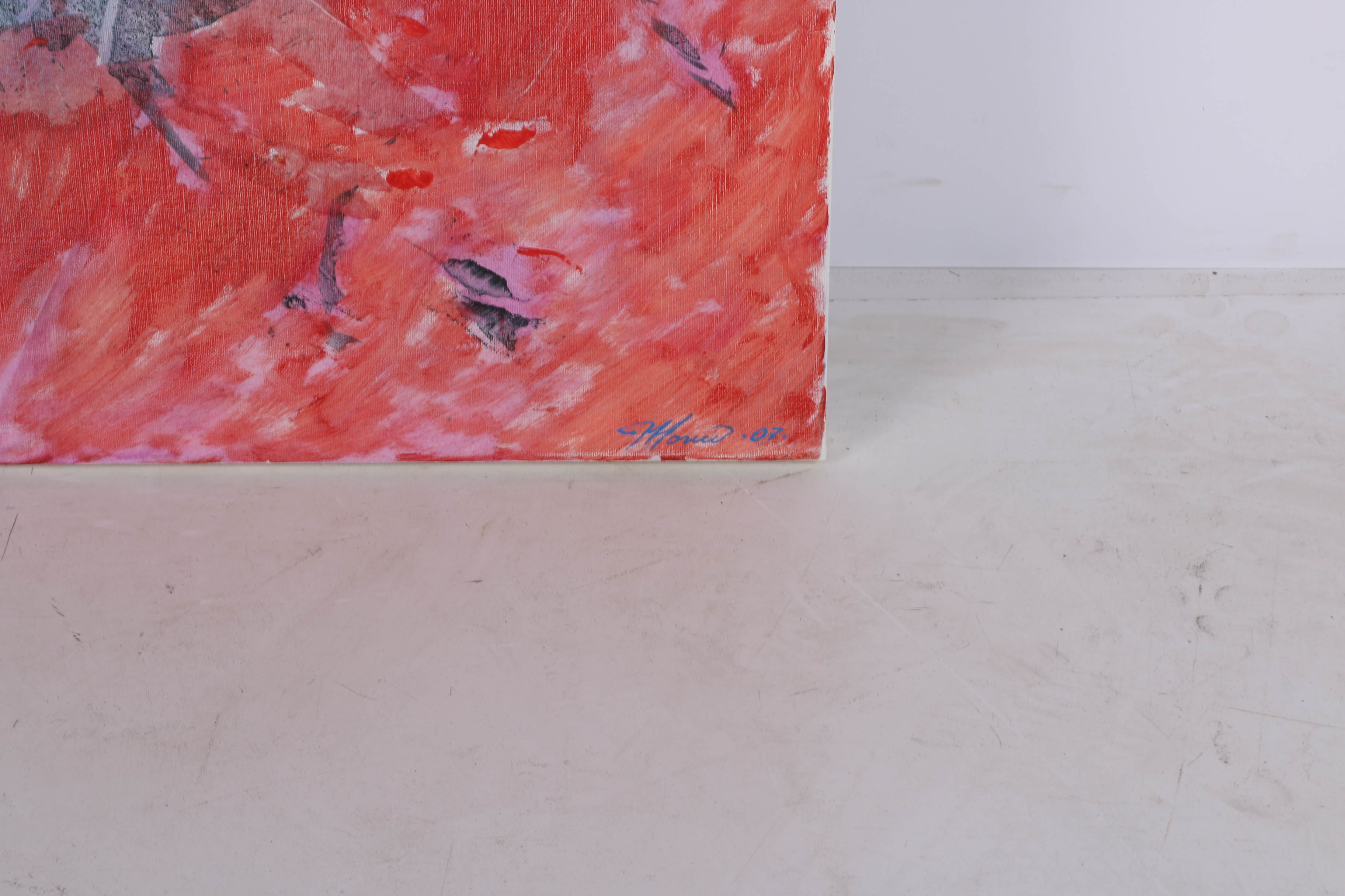 Ricardo Morin Oil Painting on Linen "Triangulation Series No. 11"